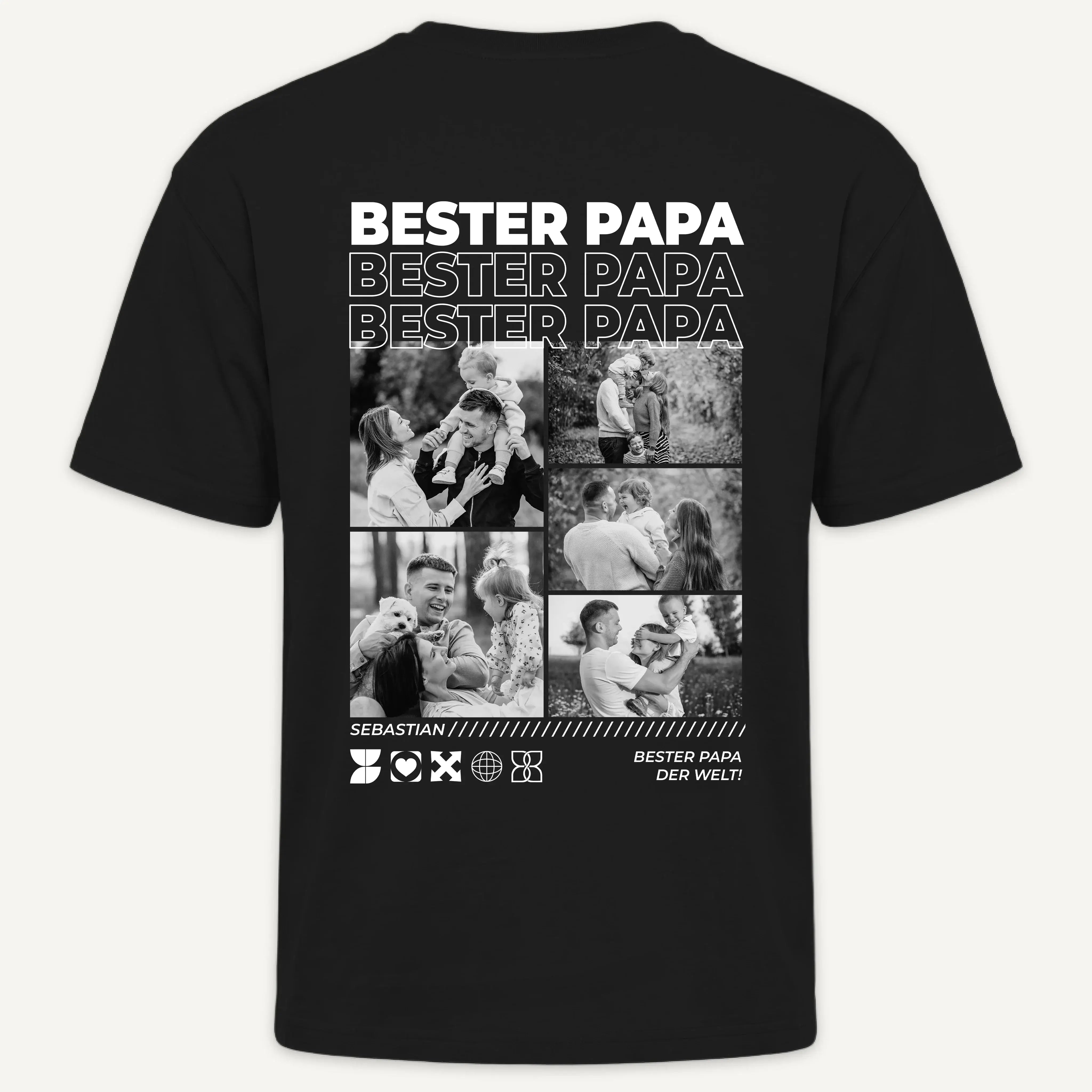 T-Shirt - Personalisiertes T-Shirt BESTER PAPA - personalisiert