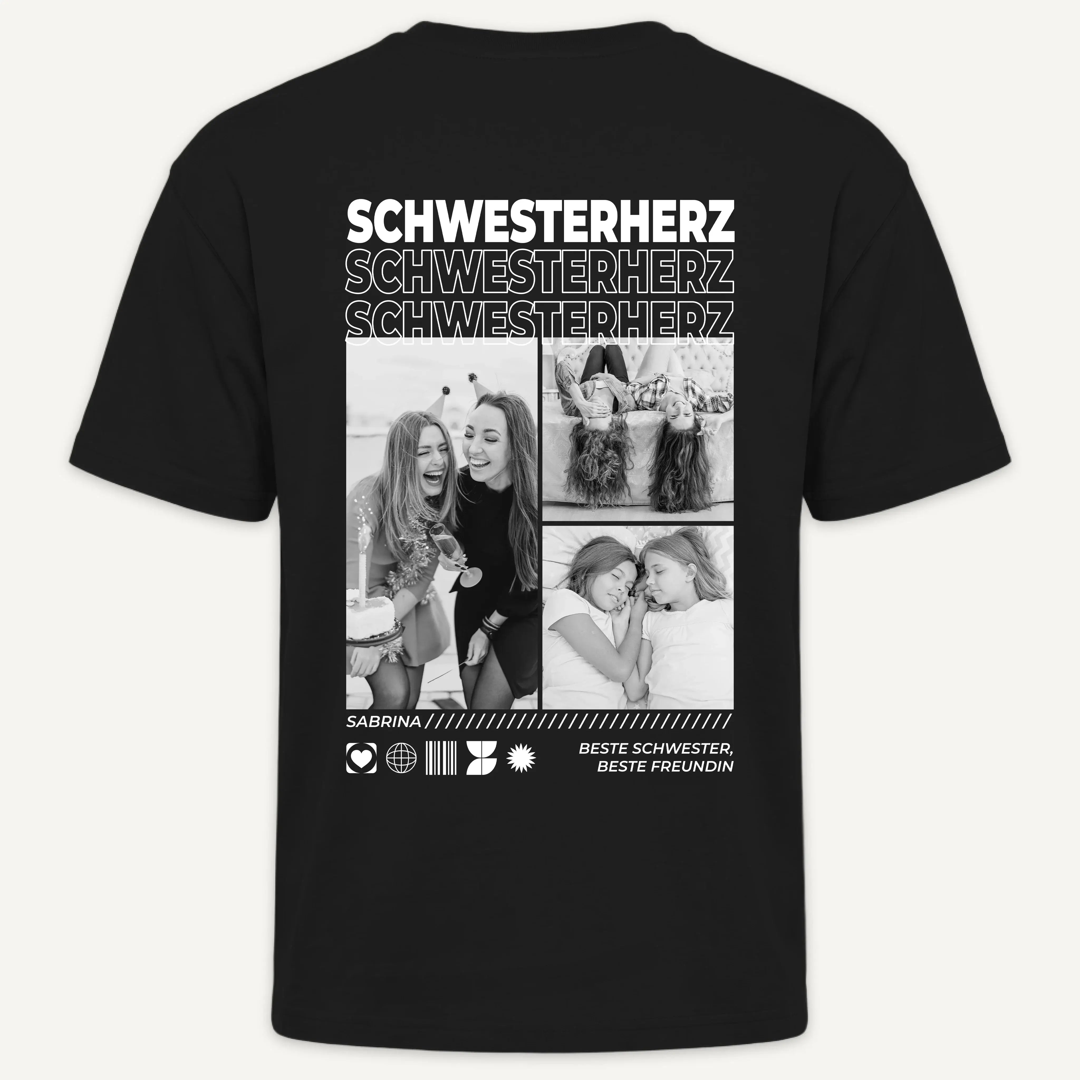 T-Shirt - Personalisiertes T-Shirt BESTE SCHWESTER - personalisiert