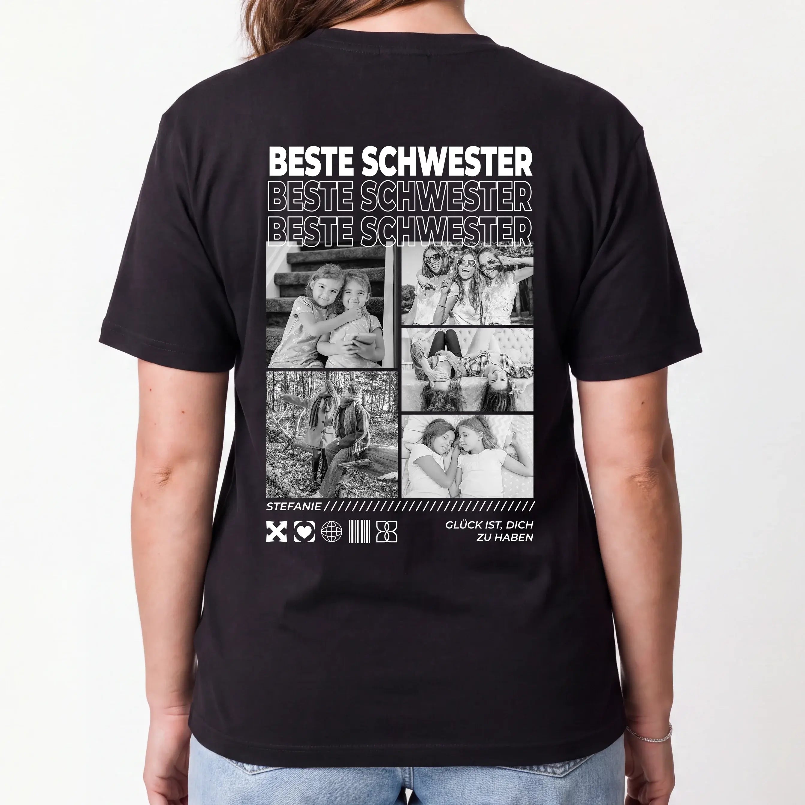 T-Shirt - Personalisiertes T-Shirt BESTE SCHWESTER - personalisiert