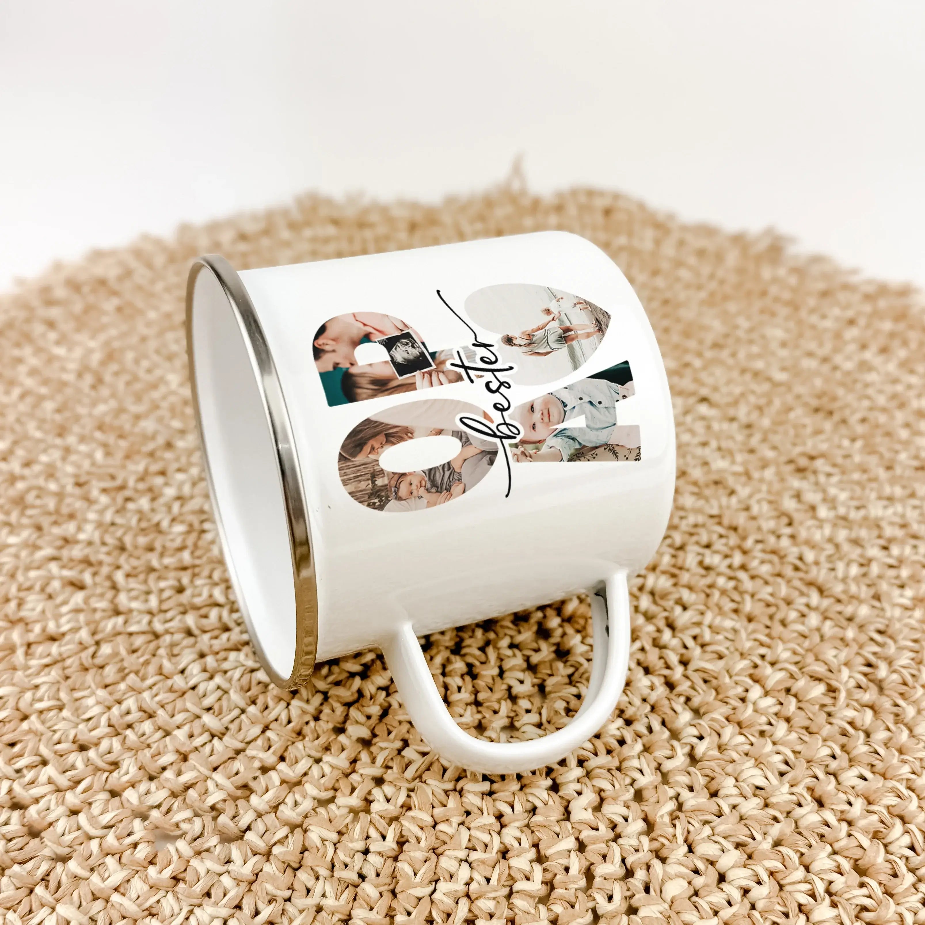 Emaille Tasse bester Opa - Emaille Tasse - famprints - Mach deinem Opa eine ganz besondere Freude mit unserer personalisierten Emaille Tasse bester Opa, die nicht nur seine Kaffeepausen verschönert, sondern auch ein einzigartiges Stück Erinnerung wird. Di