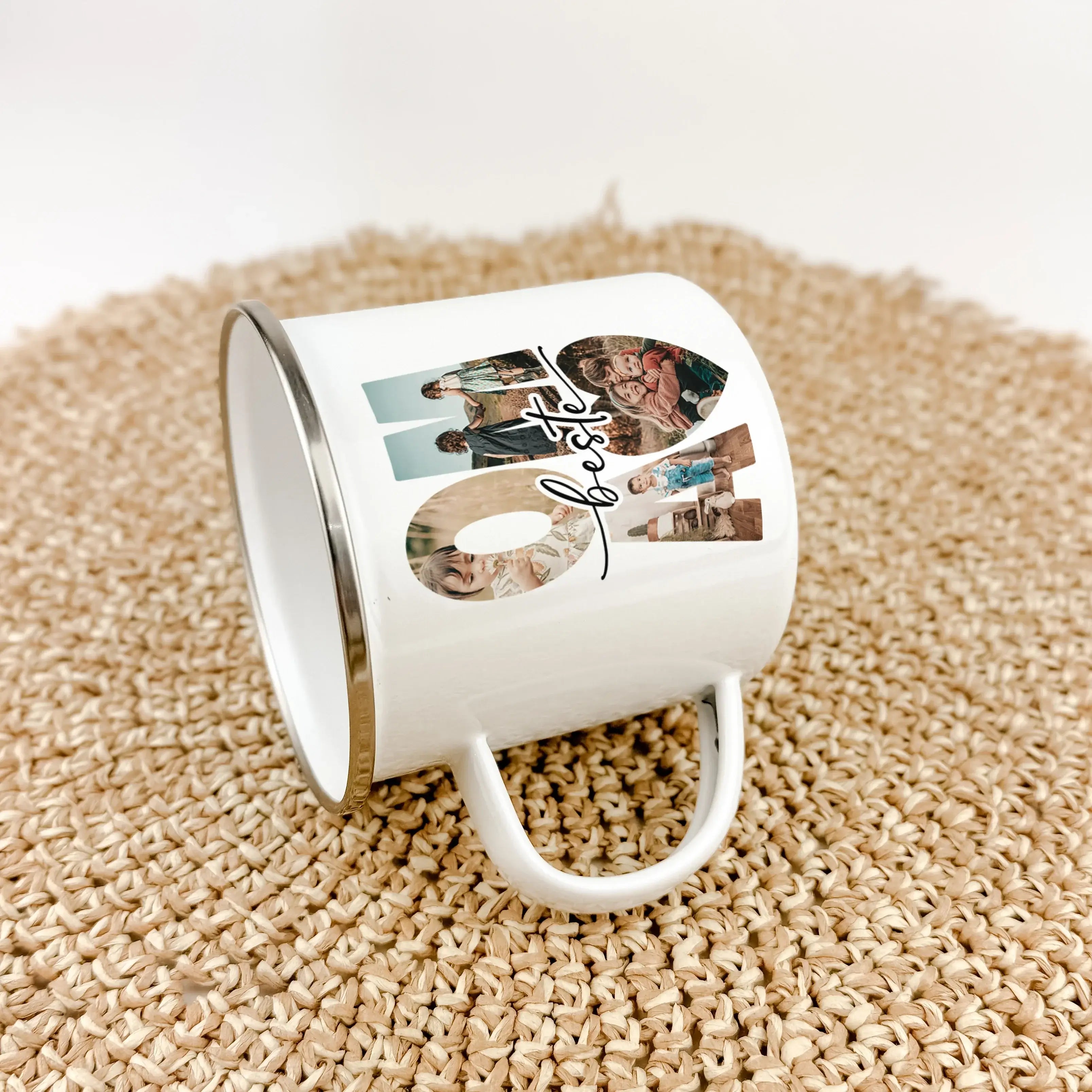 Emaille Tasse beste Oma - Emaille Tasse - famprints - Überrasche deine Oma mit der einzigartigen Emaille Tasse beste Oma – dem perfekten Geschenk, das von Herzen kommt. Diese persönliche Oma Tasse vereint Funktionalität mit emotionalem Wert und verkörpert