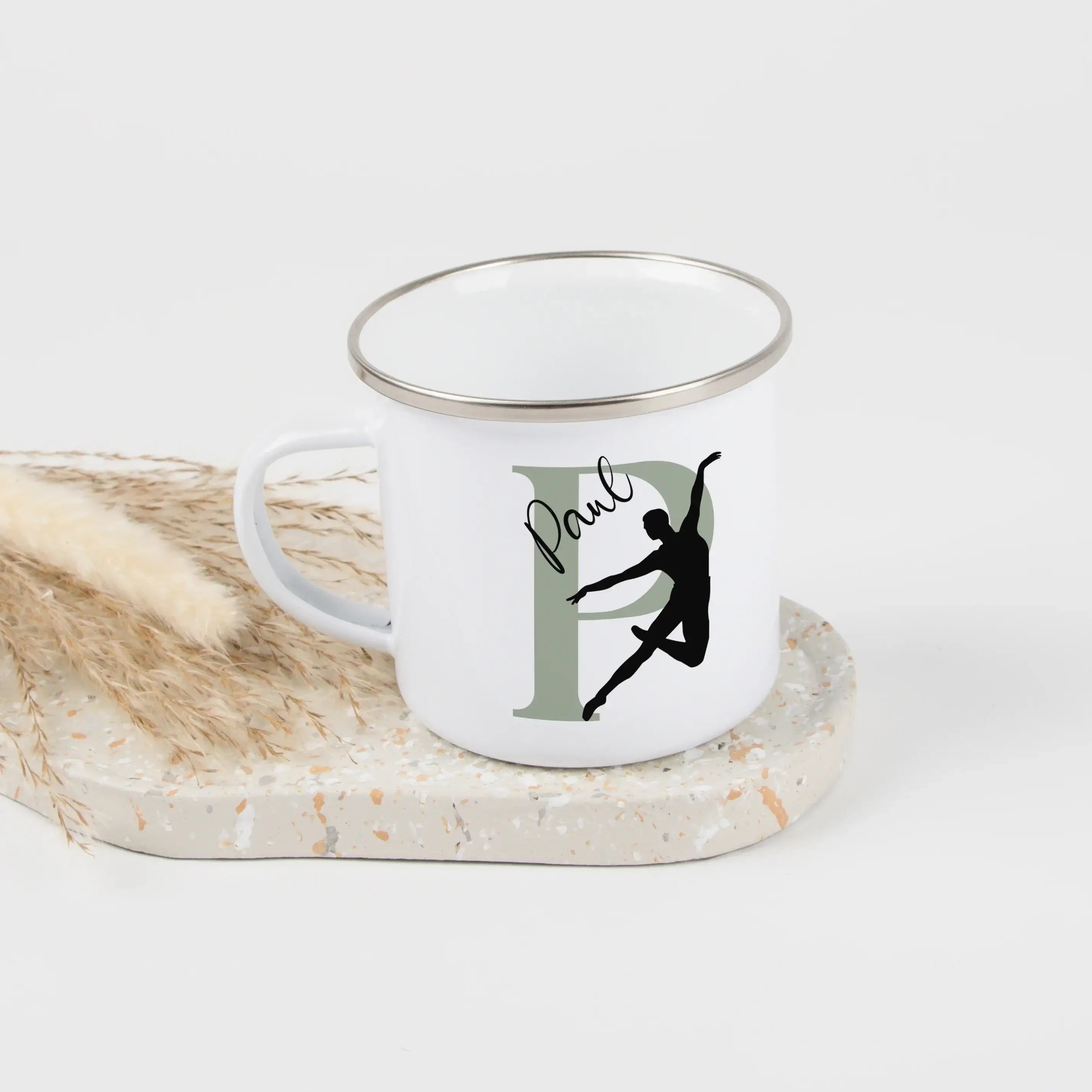 Emaille Tasse mit Namen Ballett-Emaille Tasse-famprints-Die Emaille Tasse mit Namen Ballett von famprints ist genau das Richtige, wenn du ein persönliches Geschenk für ein tanzbegeistertes Kind suchst oder dir selbst eine individuelle Freude machen willst