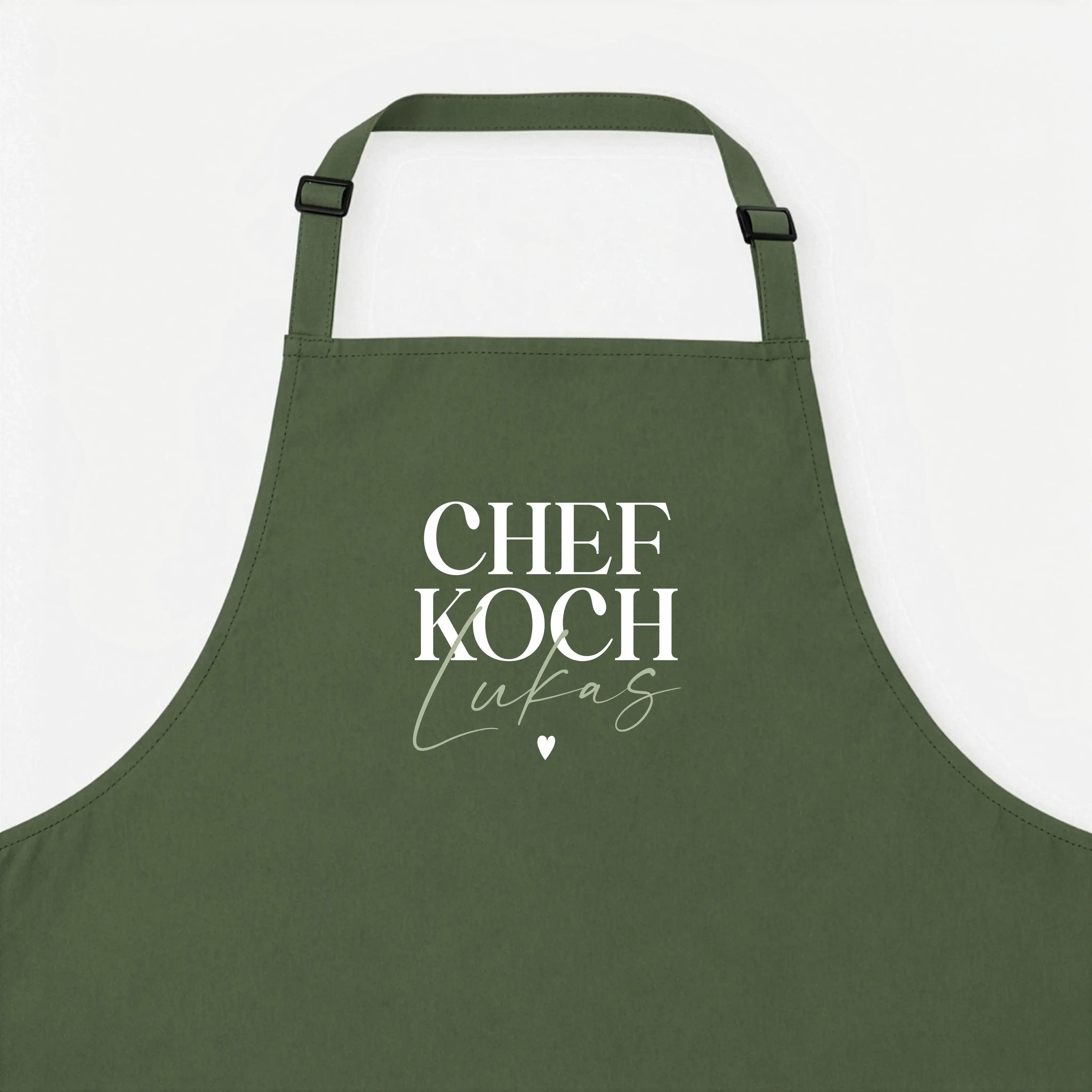Kochschürze Chefkoch-Kochschürze-famprints-Die Kochschürze Chefkoch von famprints ist mehr als ein praktisches Küchenaccessoire. Sie wird mit deinem Wunsch­namen personalisiert und verwandelt jedes Kochen in einen ganz persönlichen Moment. Der klare Schri