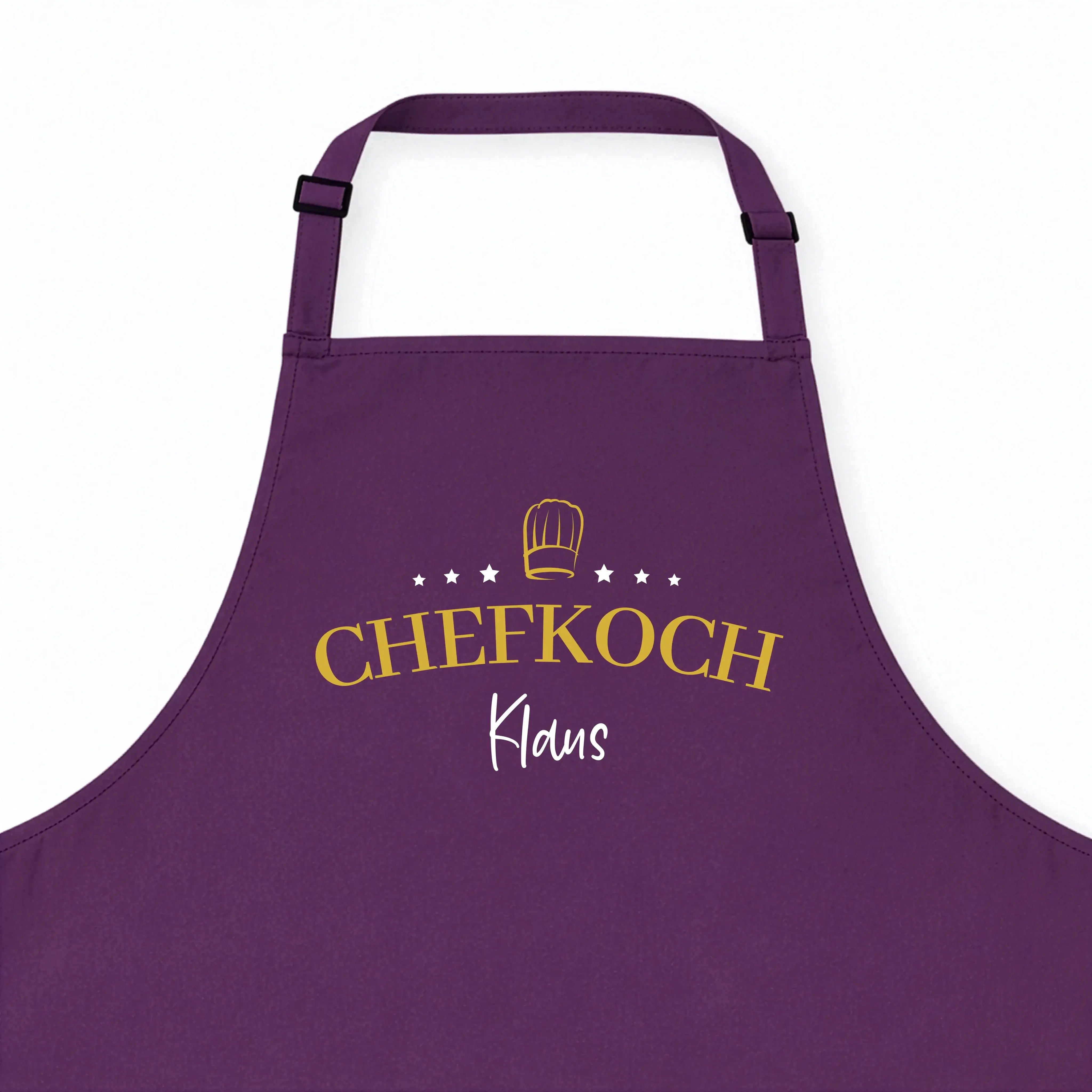 Kochschürze Chefkoch Sterne-Kochschürze-famprints-Die Kochschürze Chefkoch Sterne ist das perfekte Geschenk für alle, die gern am Herd stehen und dabei Persönlichkeit zeigen wollen. Mit dem markanten Chefkoch Schriftzug, den Sternen und der edlen Kochmütz