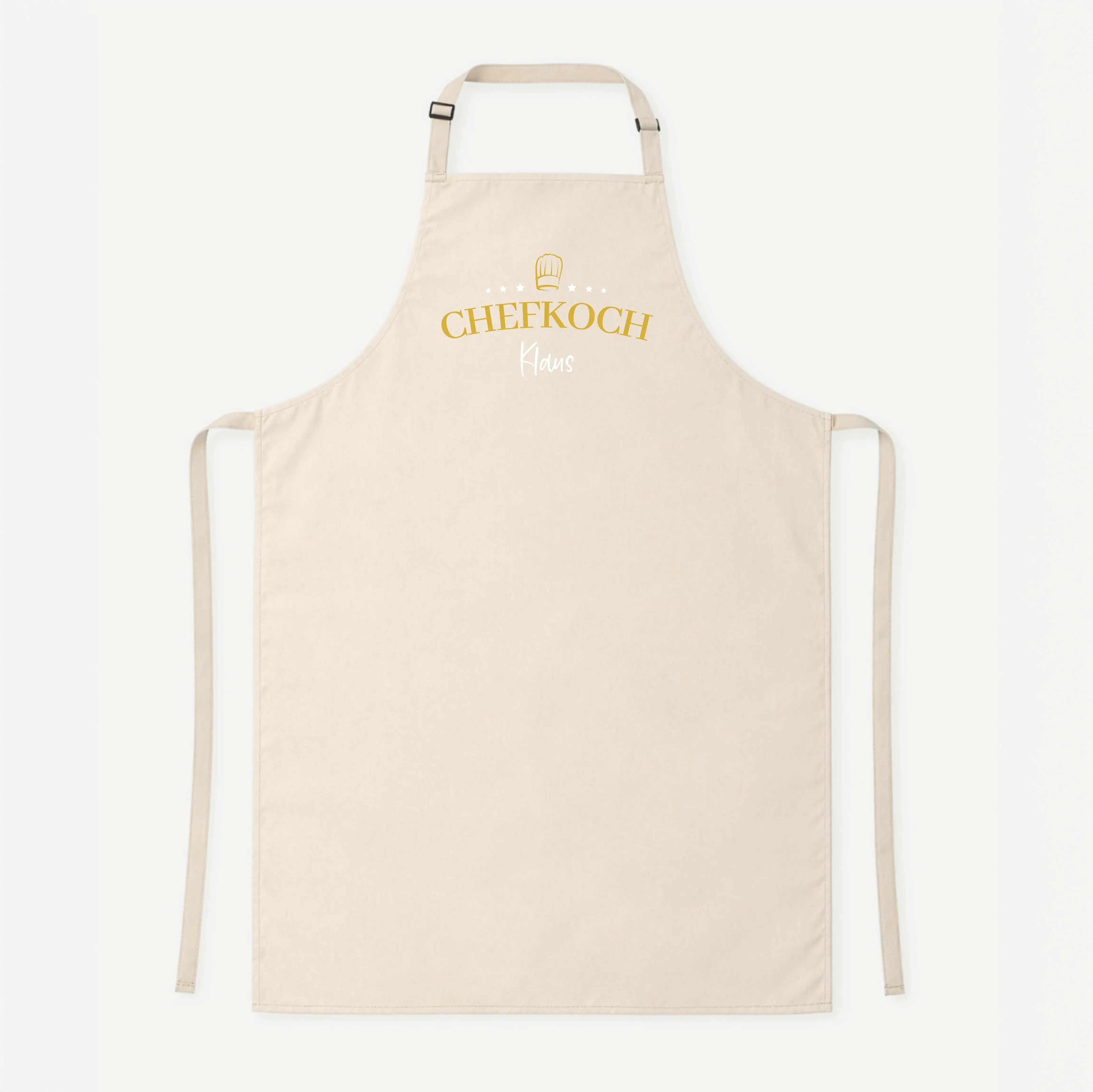 Kochschürze Chefkoch Sterne-Kochschürze-famprints-Die Kochschürze Chefkoch Sterne ist das perfekte Geschenk für alle, die gern am Herd stehen und dabei Persönlichkeit zeigen wollen. Mit dem markanten Chefkoch Schriftzug, den Sternen und der edlen Kochmütz