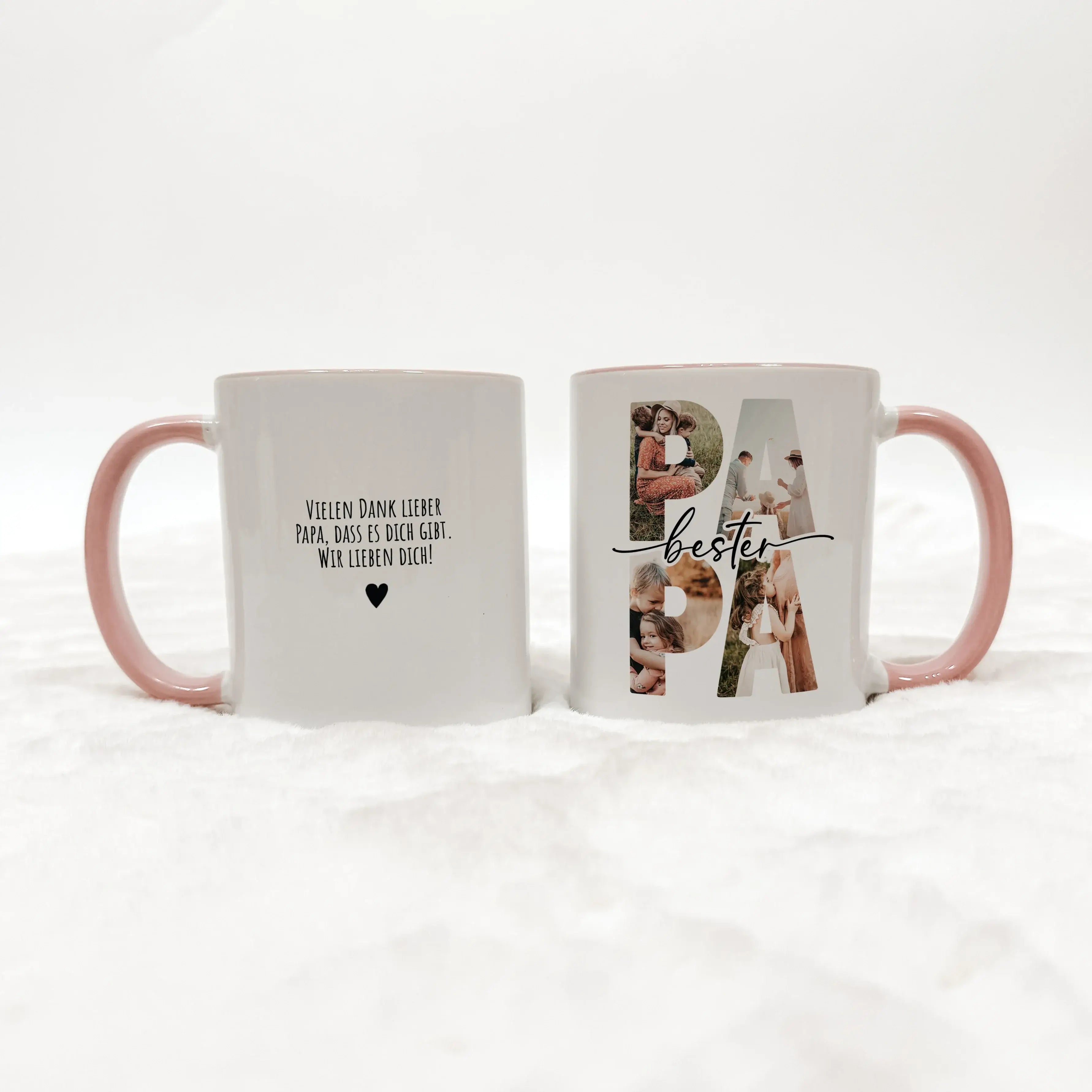 Tasse bester Papa - Keramik Tasse - famprints - Entdecke die Tasse bester Papa – das ideale Geschenk, das sofort Freude bringt! Mit dieser personalisierten Keramiktasse schaffst du unvergessliche Momente, indem du die Lieblingsfotos deines Vaters hinter d