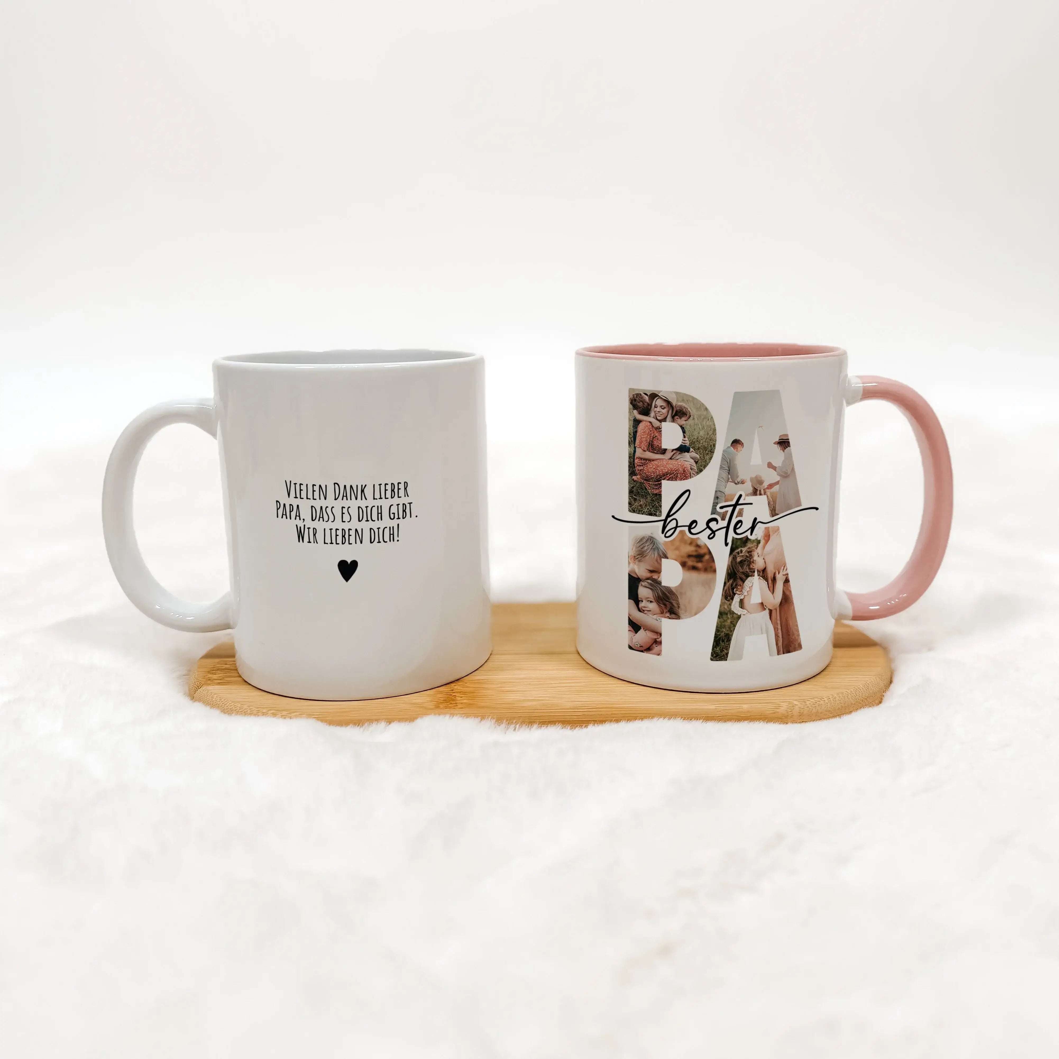 Tasse bester Papa - Keramik Tasse - famprints - Entdecke die Tasse bester Papa – das ideale Geschenk, das sofort Freude bringt! Mit dieser personalisierten Keramiktasse schaffst du unvergessliche Momente, indem du die Lieblingsfotos deines Vaters hinter d