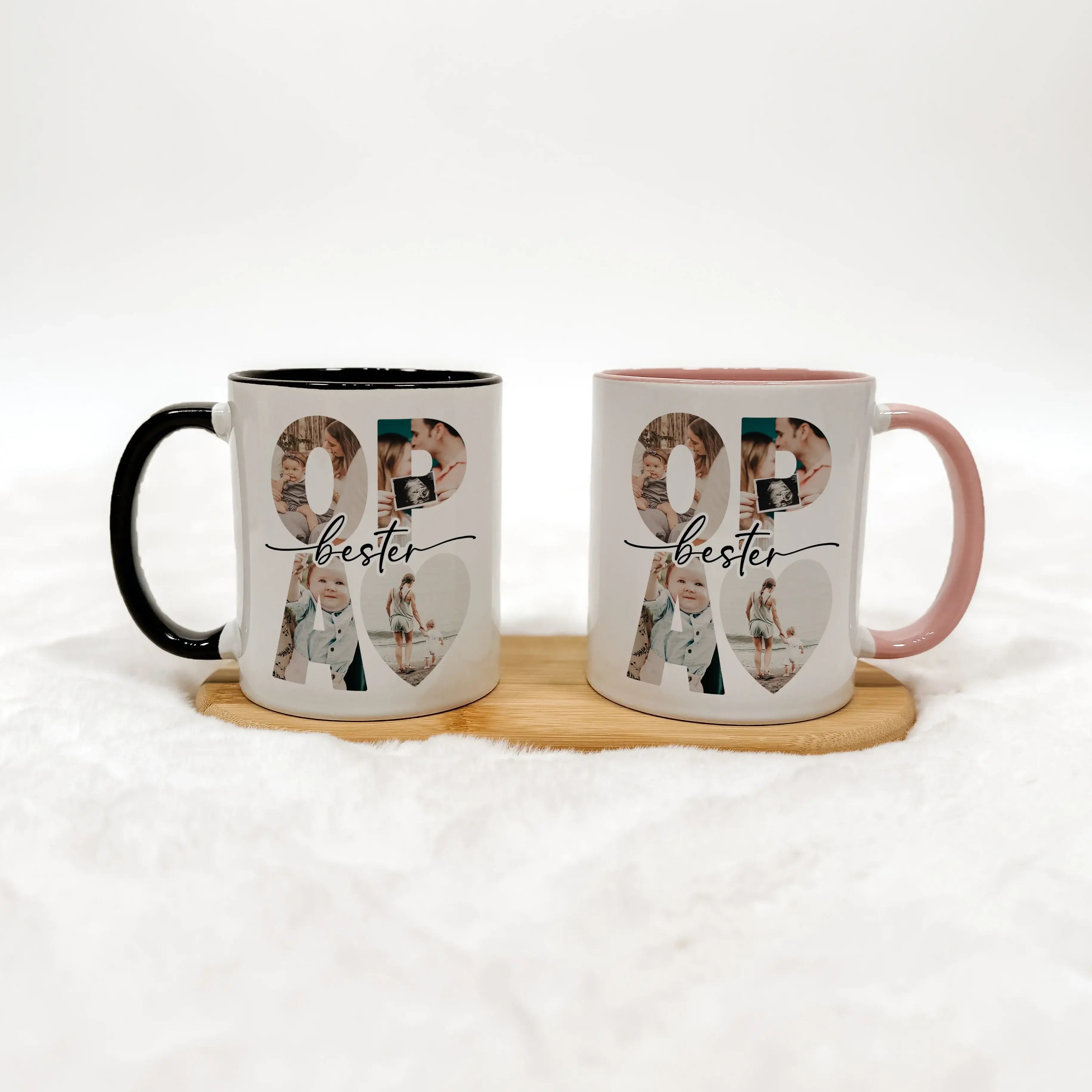 Tasse bester Opa - Keramik Tasse - famprints - Überrasche deinen Opa mit einer ganz besonderen Tasse, die nicht nur ein praktisches Alltagsobjekt ist, sondern auch ein emotionales Geschenk voller Erinnerungen. Diese personalisierte Keramiktasse wird sein