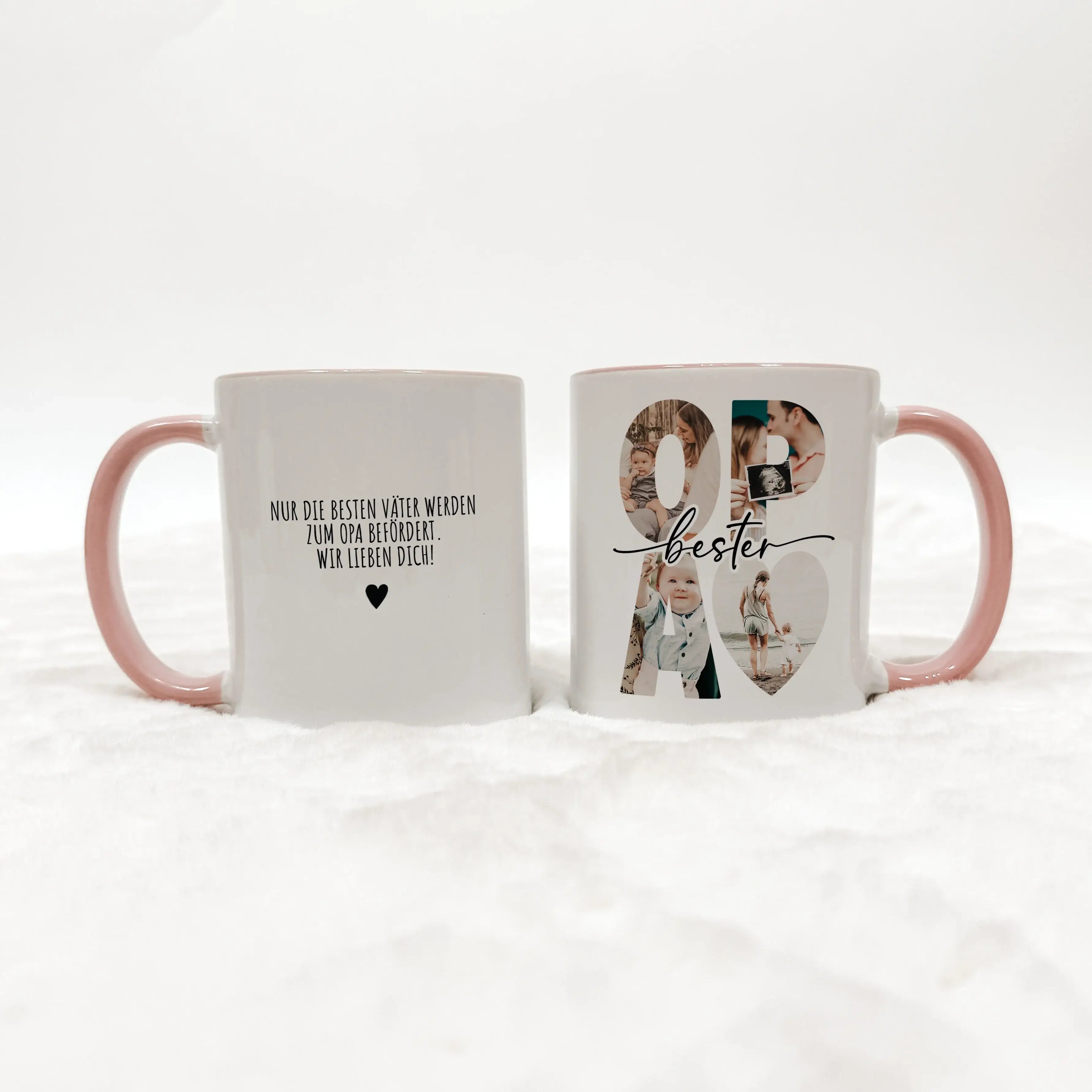 Tasse bester Opa - Keramik Tasse - famprints - Überrasche deinen Opa mit einer ganz besonderen Tasse, die nicht nur ein praktisches Alltagsobjekt ist, sondern auch ein emotionales Geschenk voller Erinnerungen. Diese personalisierte Keramiktasse wird sein
