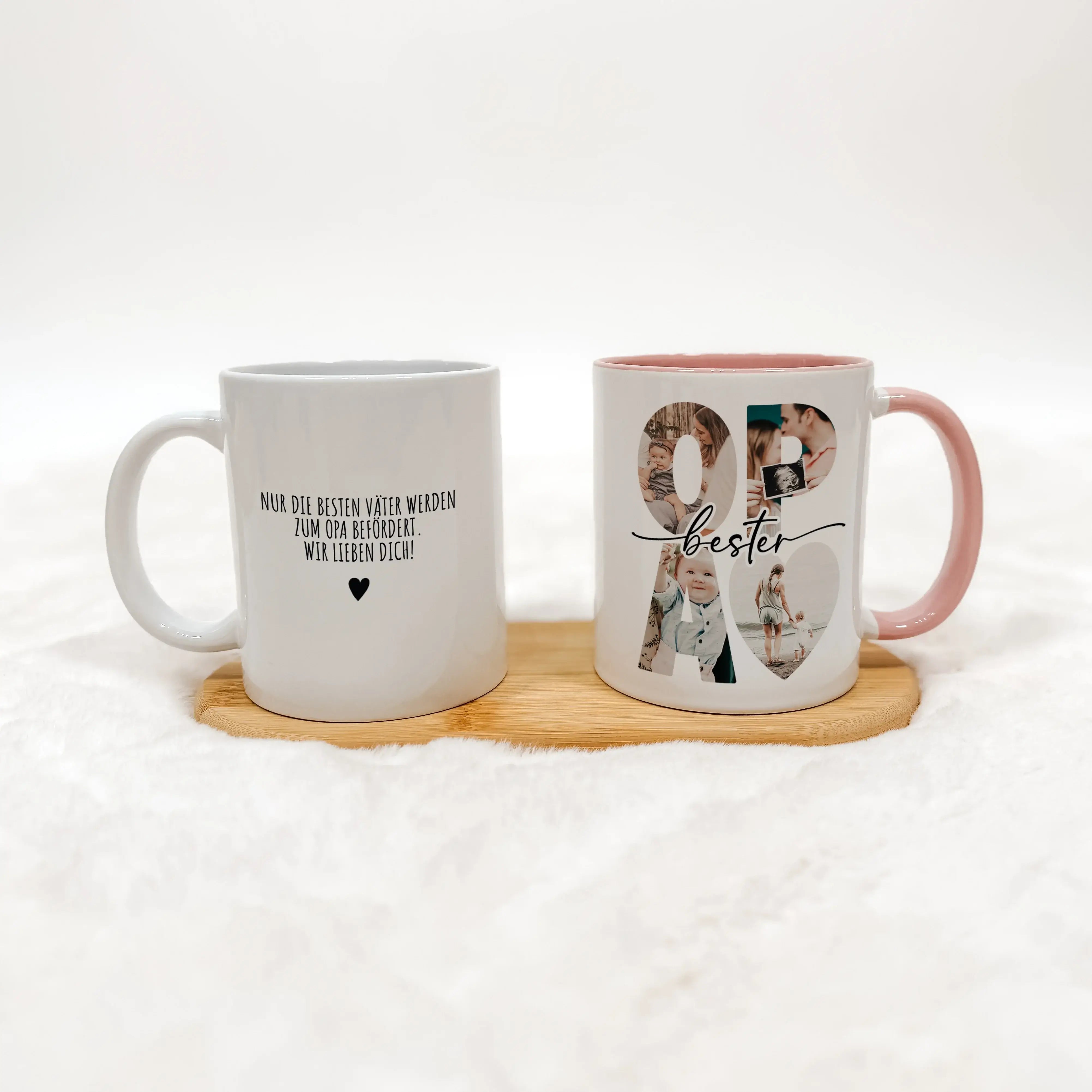 Tasse bester Opa - Keramik Tasse - famprints - Überrasche deinen Opa mit einer ganz besonderen Tasse, die nicht nur ein praktisches Alltagsobjekt ist, sondern auch ein emotionales Geschenk voller Erinnerungen. Diese personalisierte Keramiktasse wird sein