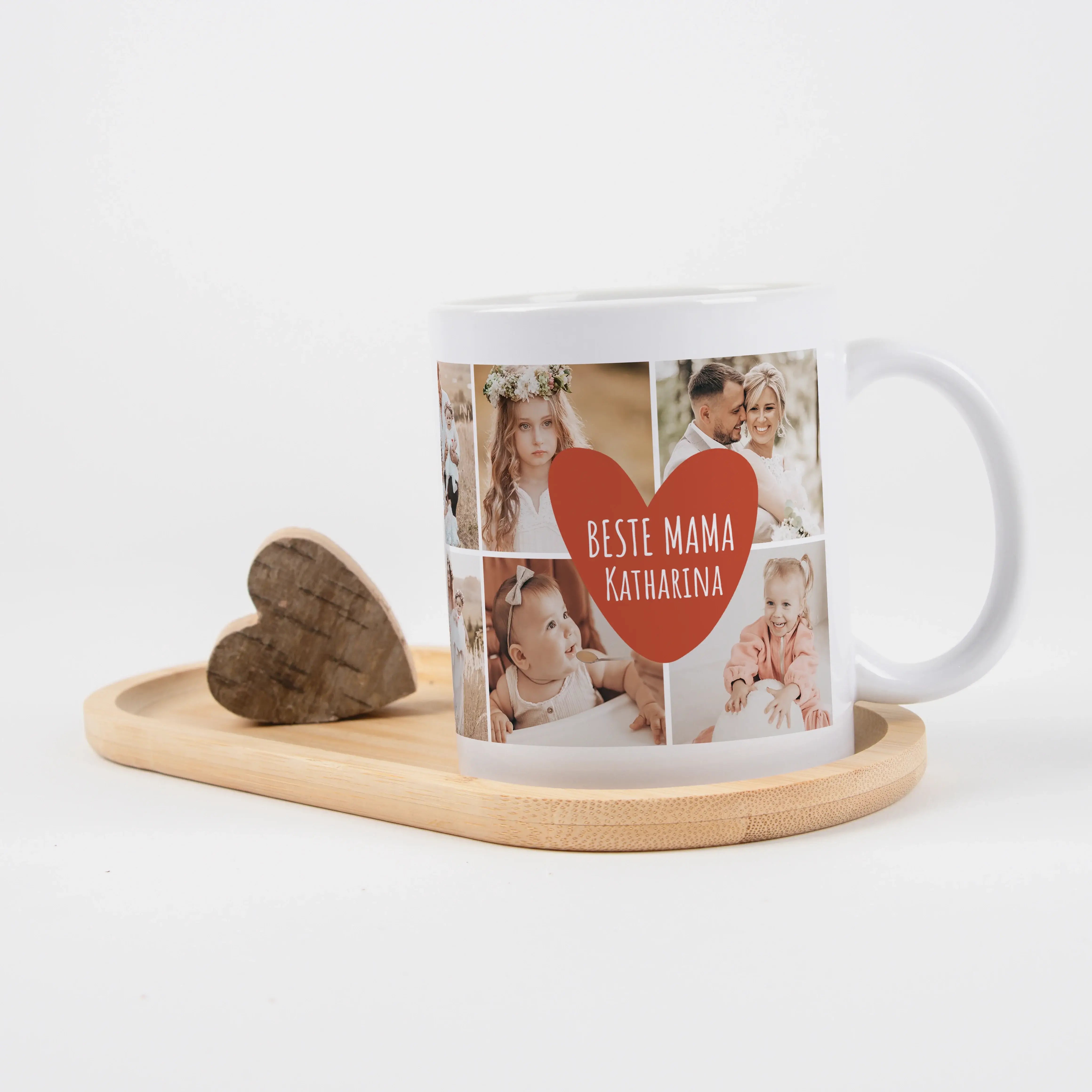 Tasse Foto beste Mama-Keramik Tasse-famprints-Tasse Foto beste Mama ist mehr als nur eine Fototasse – sie ist dein persönliches Geschenk für einen ganz besonderen Menschen. Gestalte die Keramiktasse mit 10 eigenen Fotos und erschaffe eine individuelle Col