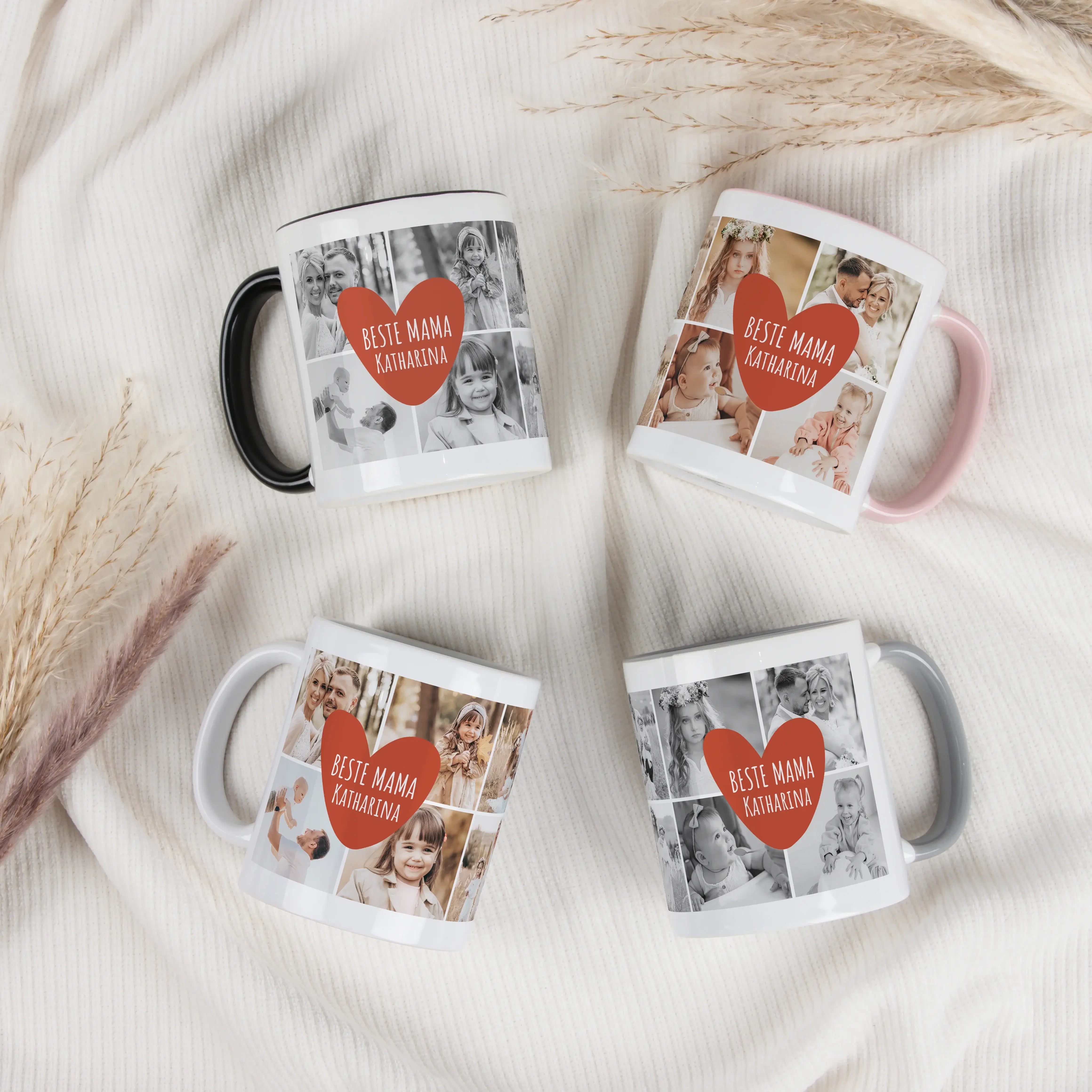 Tasse Foto beste Mama-Keramik Tasse-famprints-Tasse Foto beste Mama ist mehr als nur eine Fototasse – sie ist dein persönliches Geschenk für einen ganz besonderen Menschen. Gestalte die Keramiktasse mit 10 eigenen Fotos und erschaffe eine individuelle Col