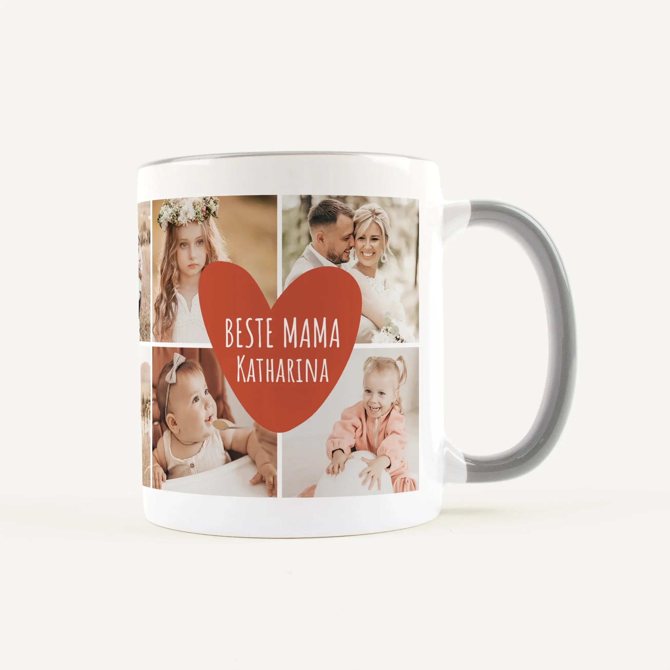 Tasse Foto beste Mama-Keramik Tasse-famprints-Tasse Foto beste Mama ist mehr als nur eine Fototasse – sie ist dein persönliches Geschenk für einen ganz besonderen Menschen. Gestalte die Keramiktasse mit 10 eigenen Fotos und erschaffe eine individuelle Col