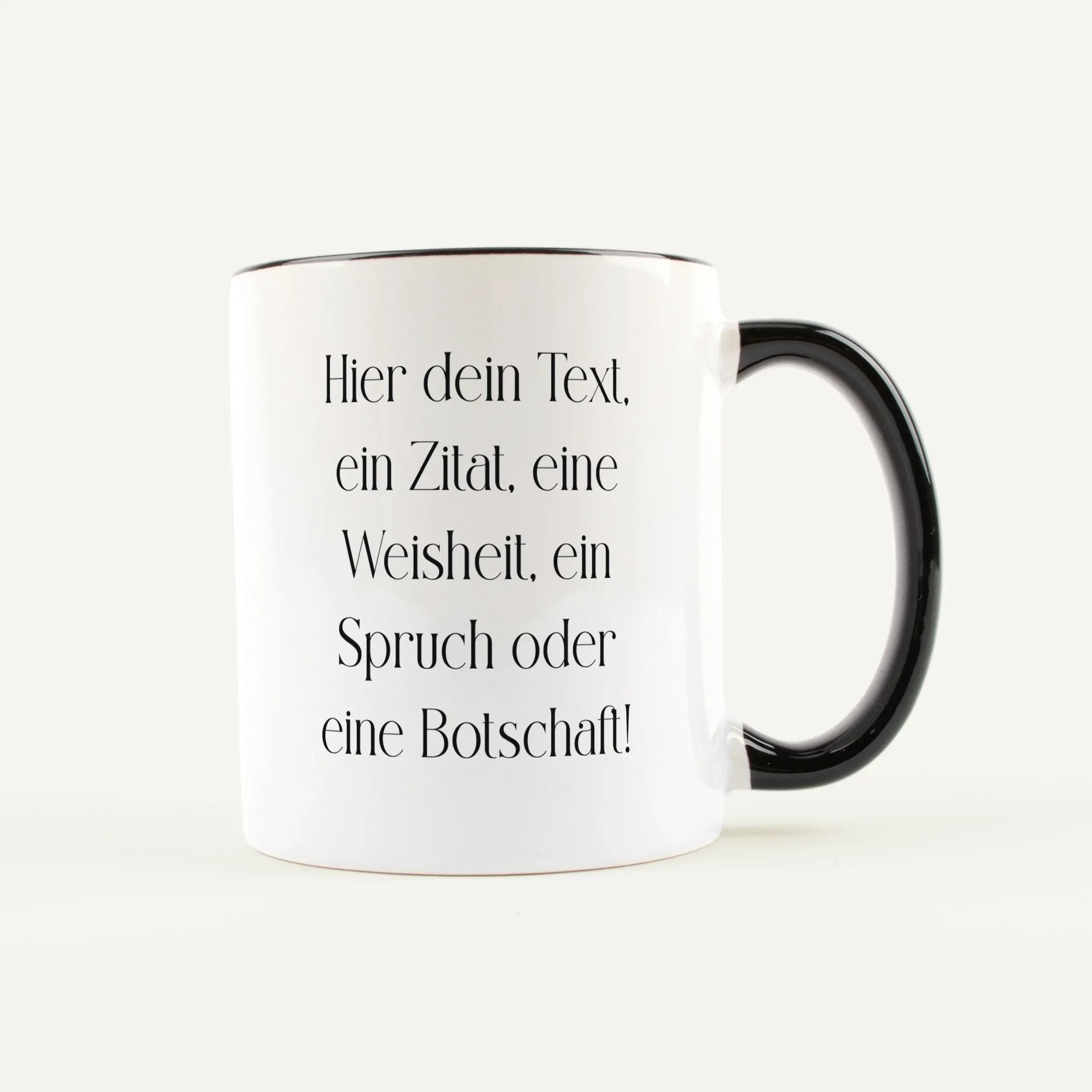 Tasse mit Text-Keramik Tasse-famprints-Tasse mit Text von famprints ist mehr als nur ein Becher für Kaffee oder Tee. Du gestaltest sie mit deinem eigenen Spruch, Namen oder einer persönlichen Botschaft und machst daraus ein echtes Unikat. Ob liebevolle Wo