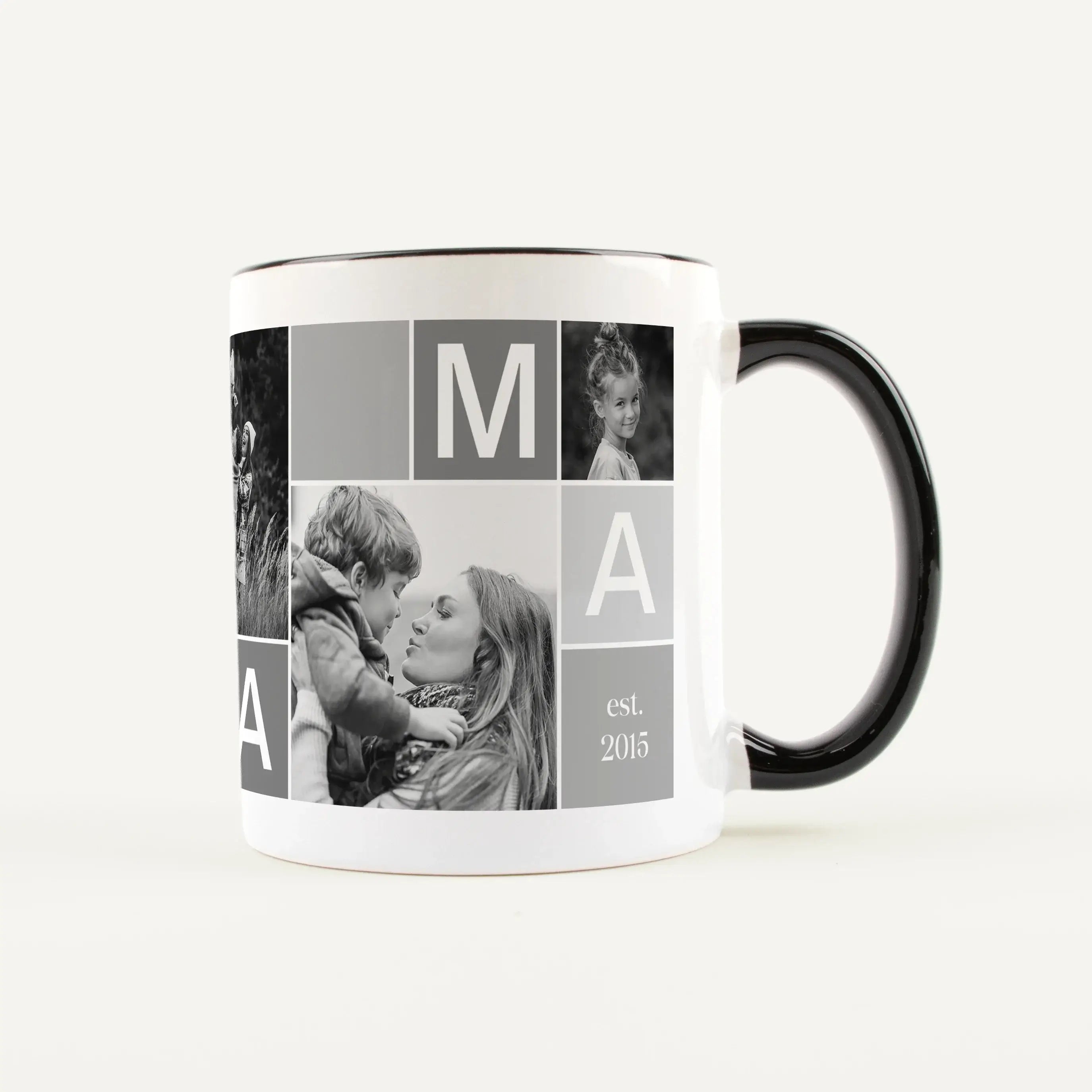 Fototasse Mama-Keramik Tasse-famprints-Die Fototasse Mama von famprints macht aus besonderen Momenten ein persönliches Geschenk. Du gestaltest sie ganz einfach selbst mit bis zu fünf eigenen Fotos und erschaffst damit eine individuelle Erinnerung für den