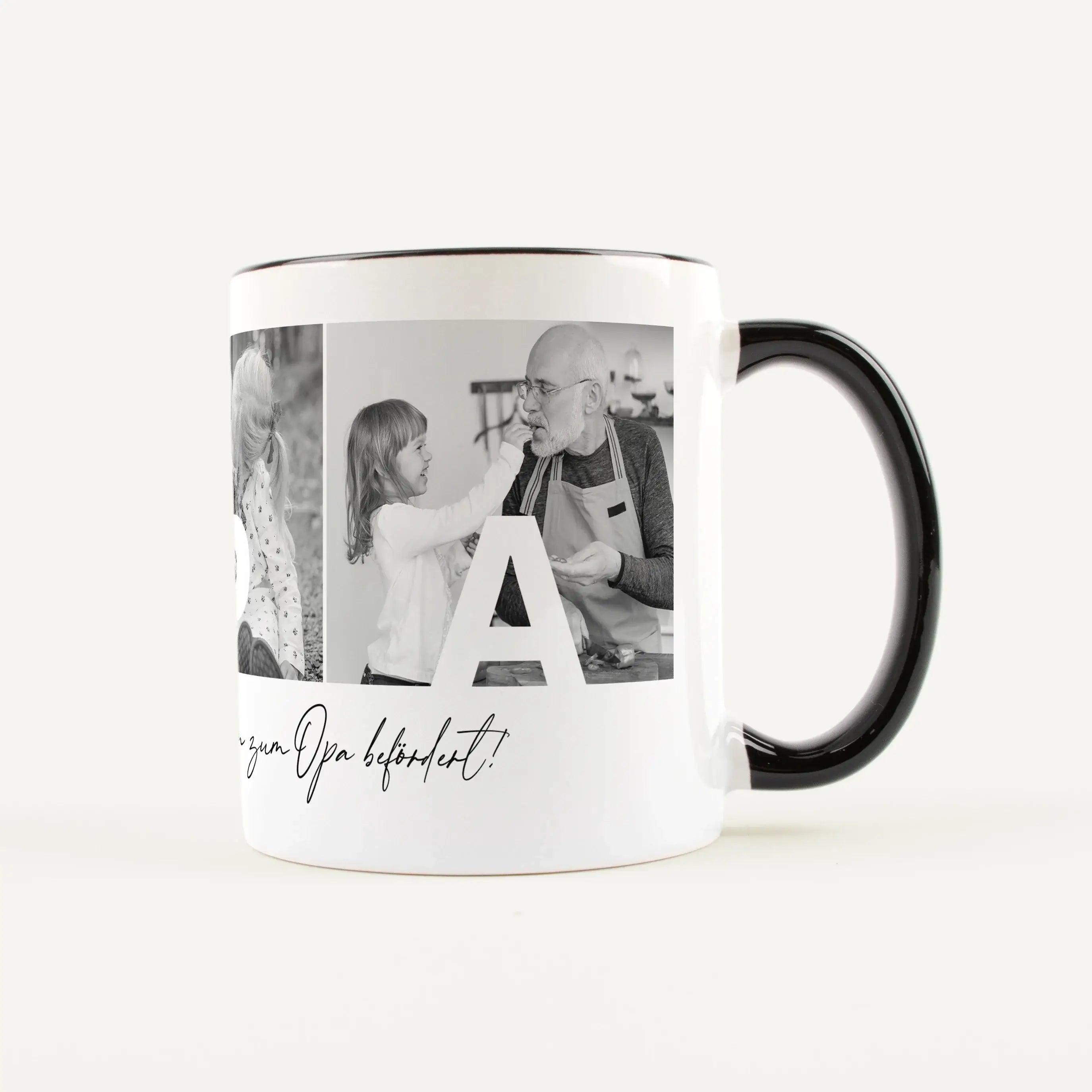 Fototasse Opa-Keramik Tasse-famprints-Die Fototasse Opa von famprints ist eine persönliche Geschenkidee für einen ganz besonderen Menschen. Mit drei eigenen Fotos gestaltest du eine individuelle Opa Tasse, die Erinnerungen sichtbar macht. In jedem Bild er