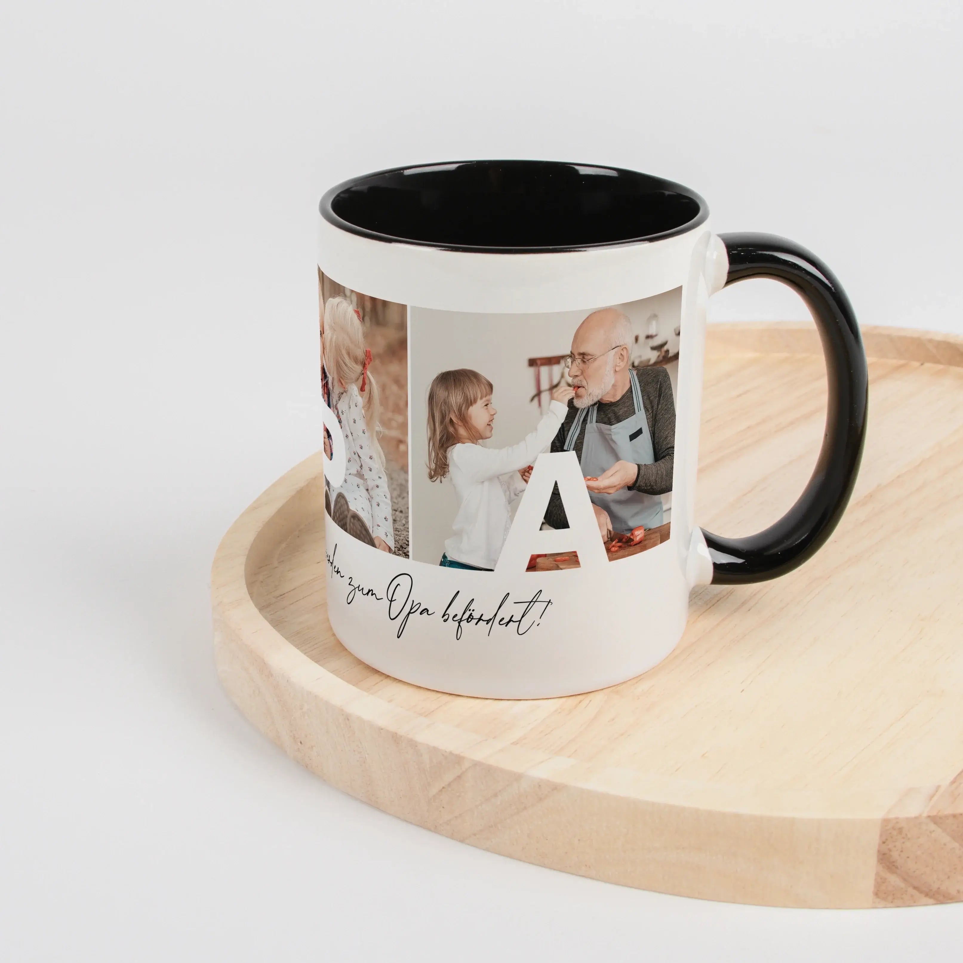 Fototasse Opa-Keramik Tasse-famprints-Die Fototasse Opa von famprints ist eine persönliche Geschenkidee für einen ganz besonderen Menschen. Mit drei eigenen Fotos gestaltest du eine individuelle Opa Tasse, die Erinnerungen sichtbar macht. In jedem Bild er