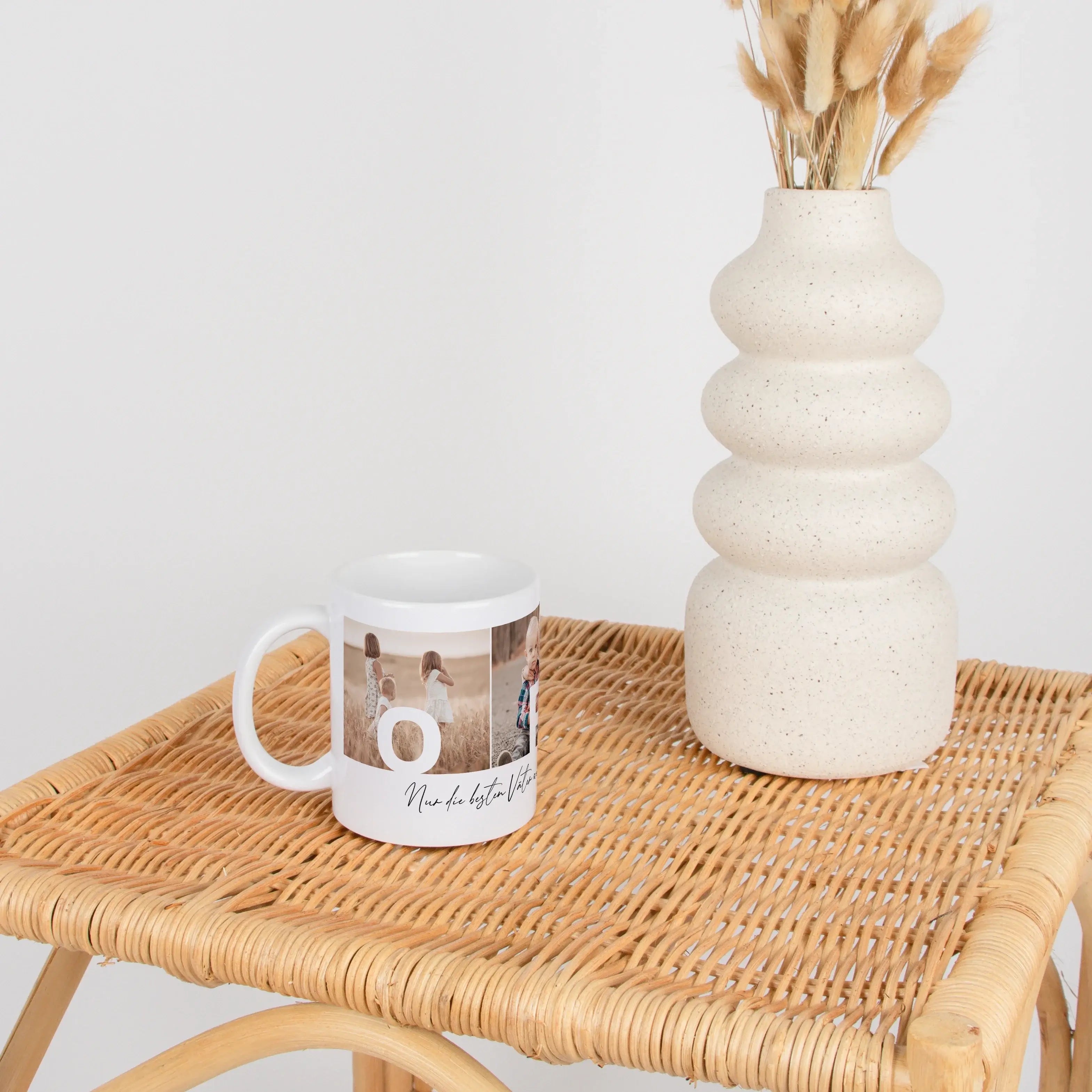 Fototasse Opa-Keramik Tasse-famprints-Die Fototasse Opa von famprints ist eine persönliche Geschenkidee für einen ganz besonderen Menschen. Mit drei eigenen Fotos gestaltest du eine individuelle Opa Tasse, die Erinnerungen sichtbar macht. In jedem Bild er