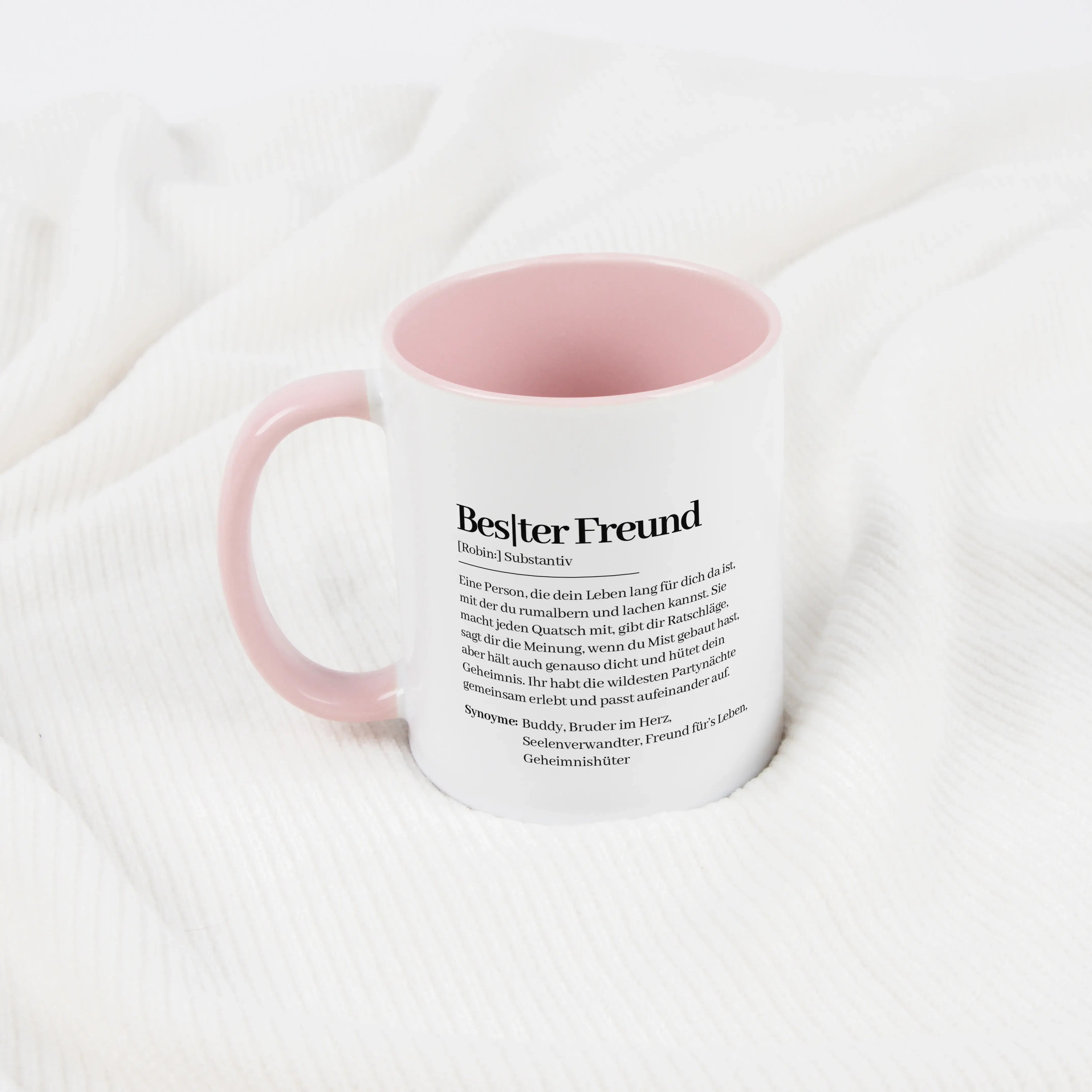 Tasse Definition Bester Freund-Keramik Tasse-famprints-Die Tasse Definition Bester Freund von famprints ist eine persönliche Geschenkidee für Menschen, die nicht einfach irgendetwas verschenken möchten. Das Design im Duden Stil beschreibt auf liebevolle W