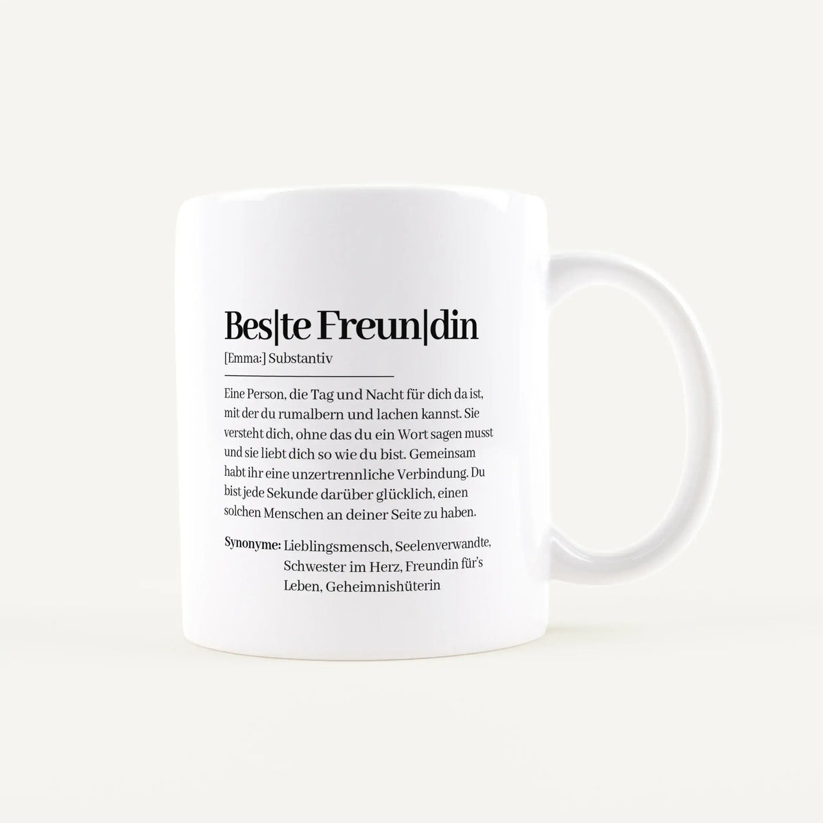 Tasse Definition Beste Freundin-Keramik Tasse-famprints-personalisiertes-geschenk