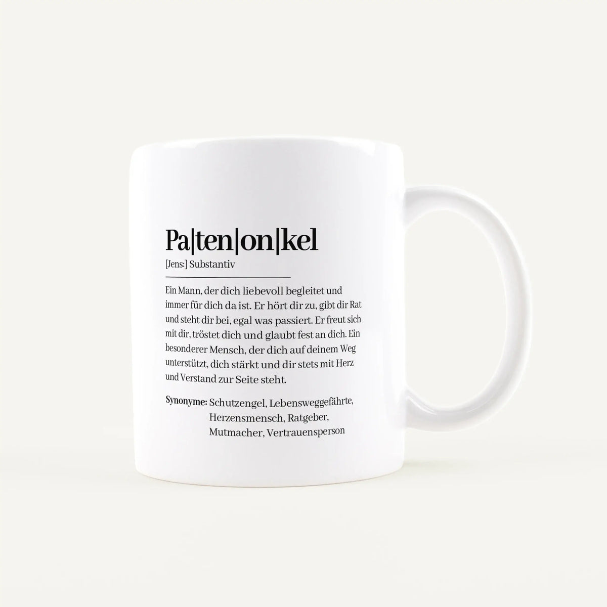 Tasse Definition Patenonkel-Keramik Tasse-famprints-personalisiertes-Geschenk
