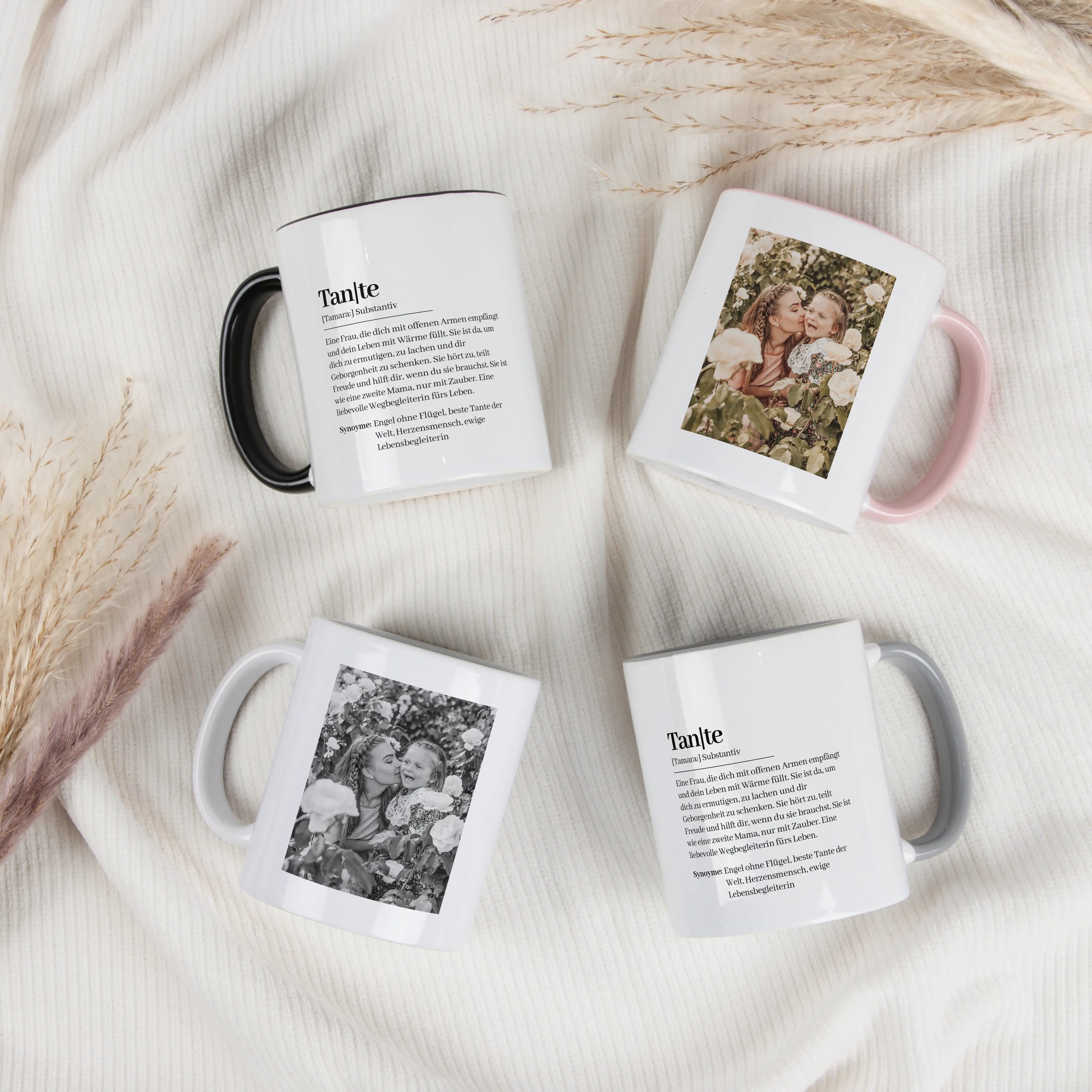 Tasse Definition Tante-Keramik Tasse-famprints-Die Tasse Definition Tante ist eine persönliche Geschenkidee für einen Menschen, der im Alltag einfach dazugehört. Das Design im Duden Stil bringt mit liebevollen Worten auf den Punkt, was deine Tante für dic