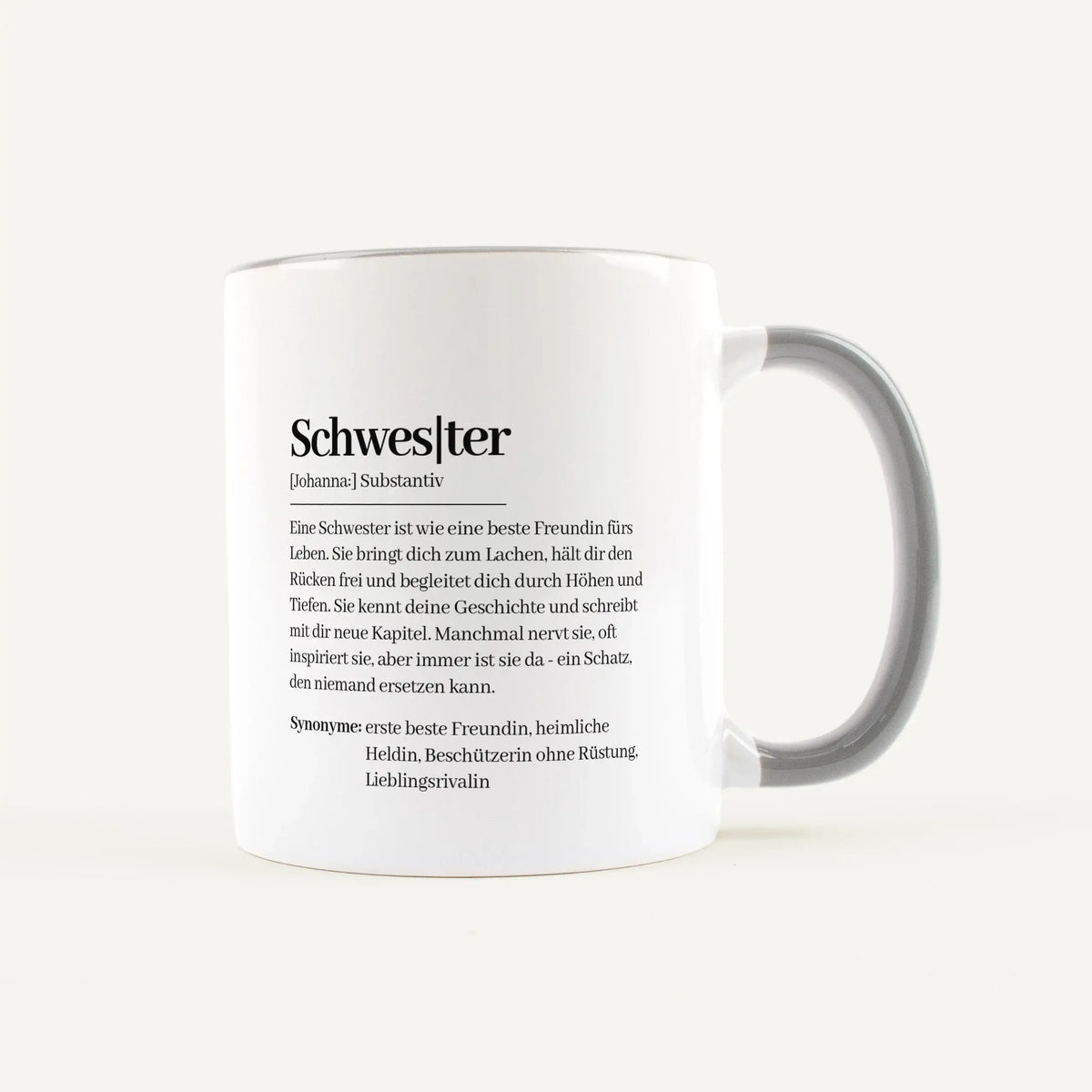 Tasse Definition Schwester-Keramik Tasse-famprints-personalisiertes-Geschenk