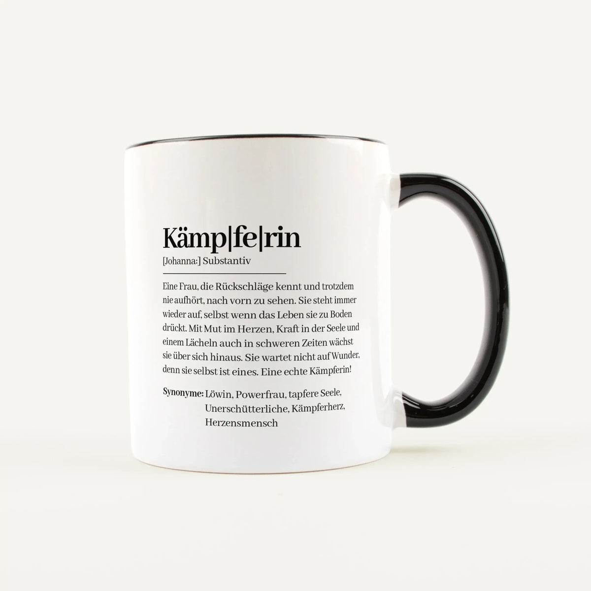 Tasse Definition Kämpferin - Keramik Tasse - Personalisiertes Geschenk
