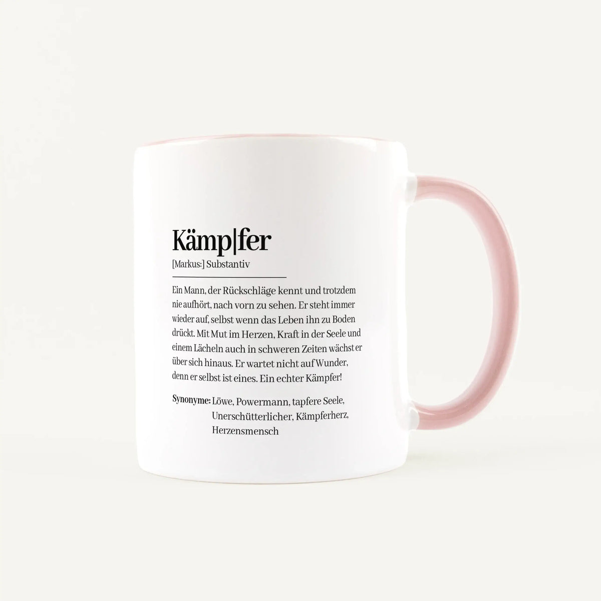 Tasse Definition Kämpfer - Keramik Tasse - Personalisiertes Geschenk