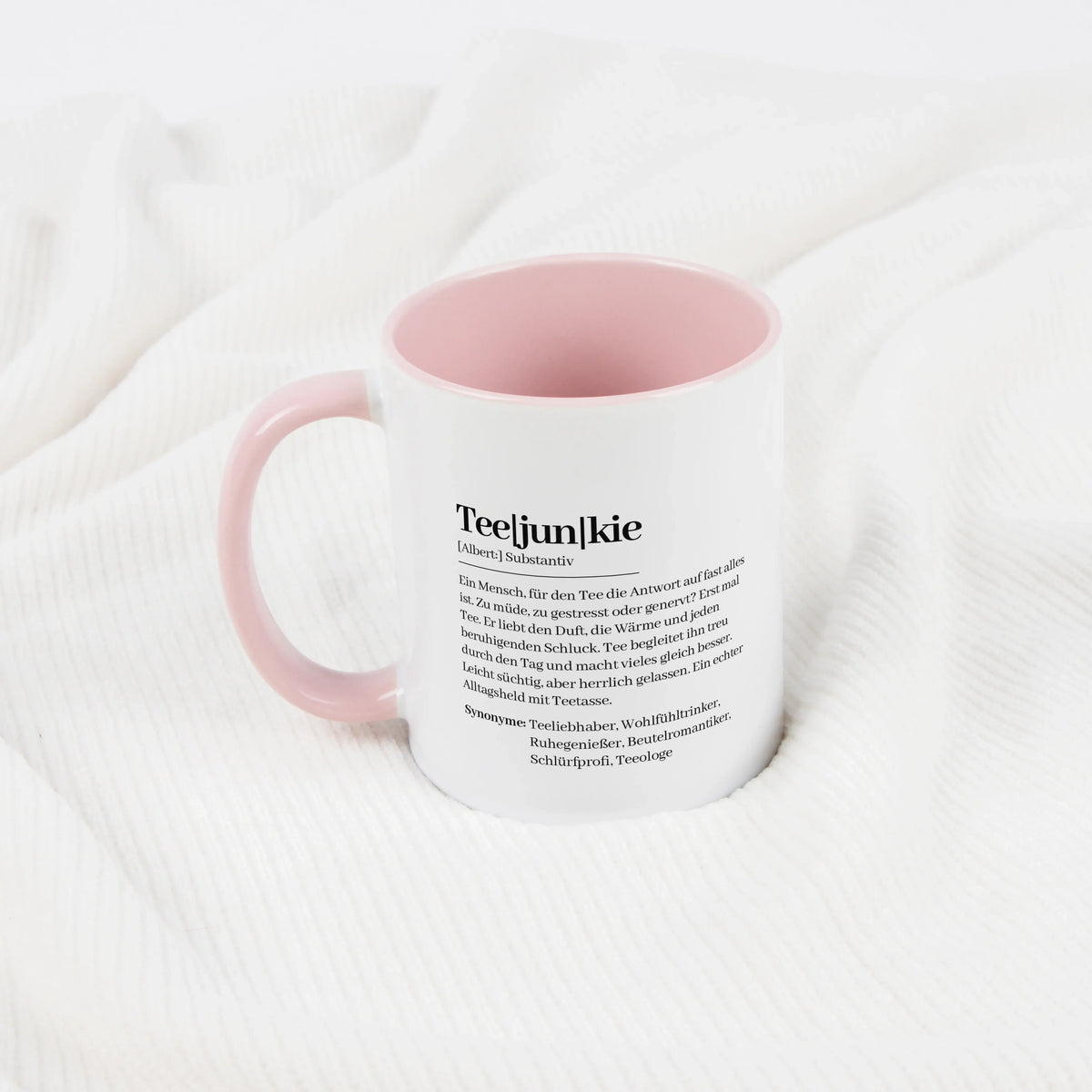 Tasse Definition Teejunkie - Keramik Tasse - Personalisiertes Geschenk