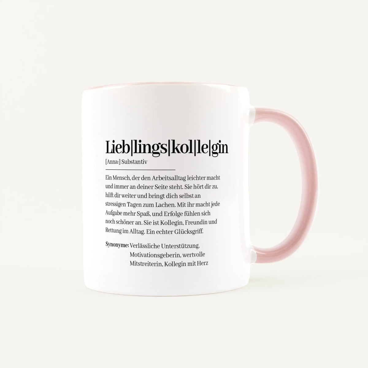 Tasse Definition Lieblingskollegin - Keramik Tasse - Personalisiertes Geschenk Kollegin Arbeitskollegin