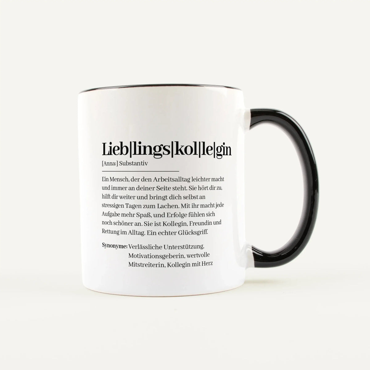 Tasse Definition Lieblingskollegin - Keramik Tasse - Personalisiertes Geschenk Kollegin Arbeitskollegin