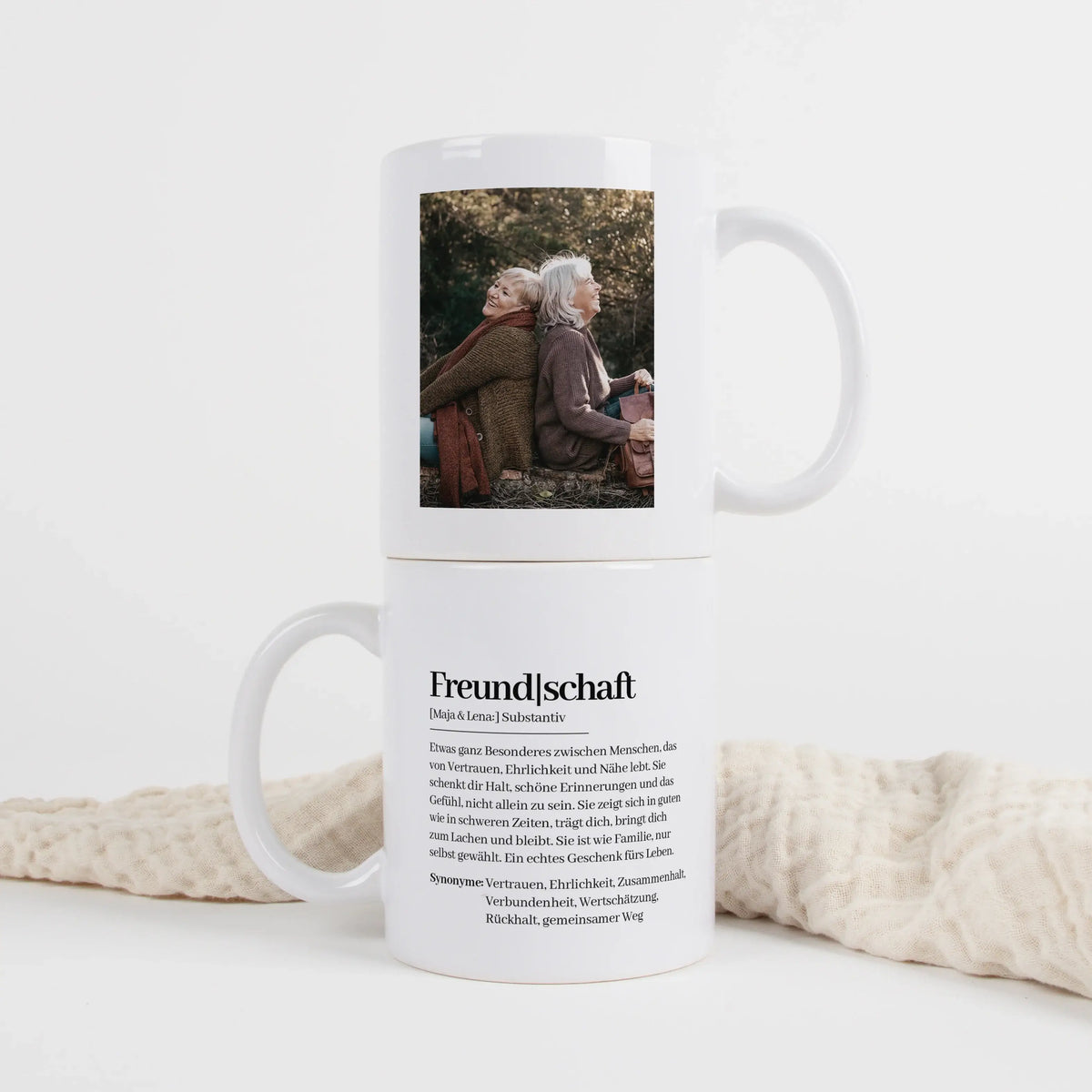 Tasse Definition Freundschaft - Keramik Tasse - Personalisiertes Geschenk Freundschaft
