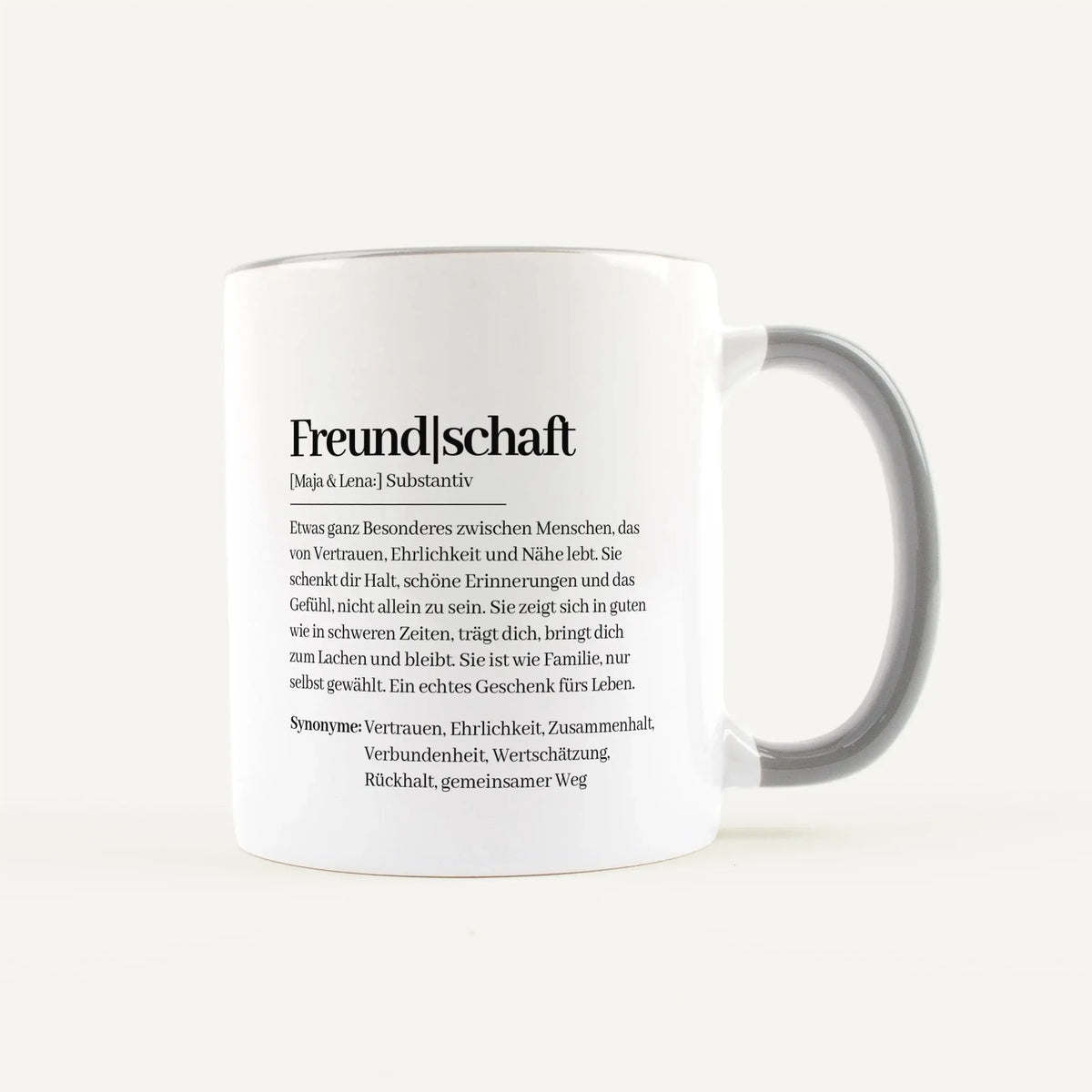 Tasse Definition Freundschaft - Keramik Tasse - Personalisiertes Geschenk Freundschaft