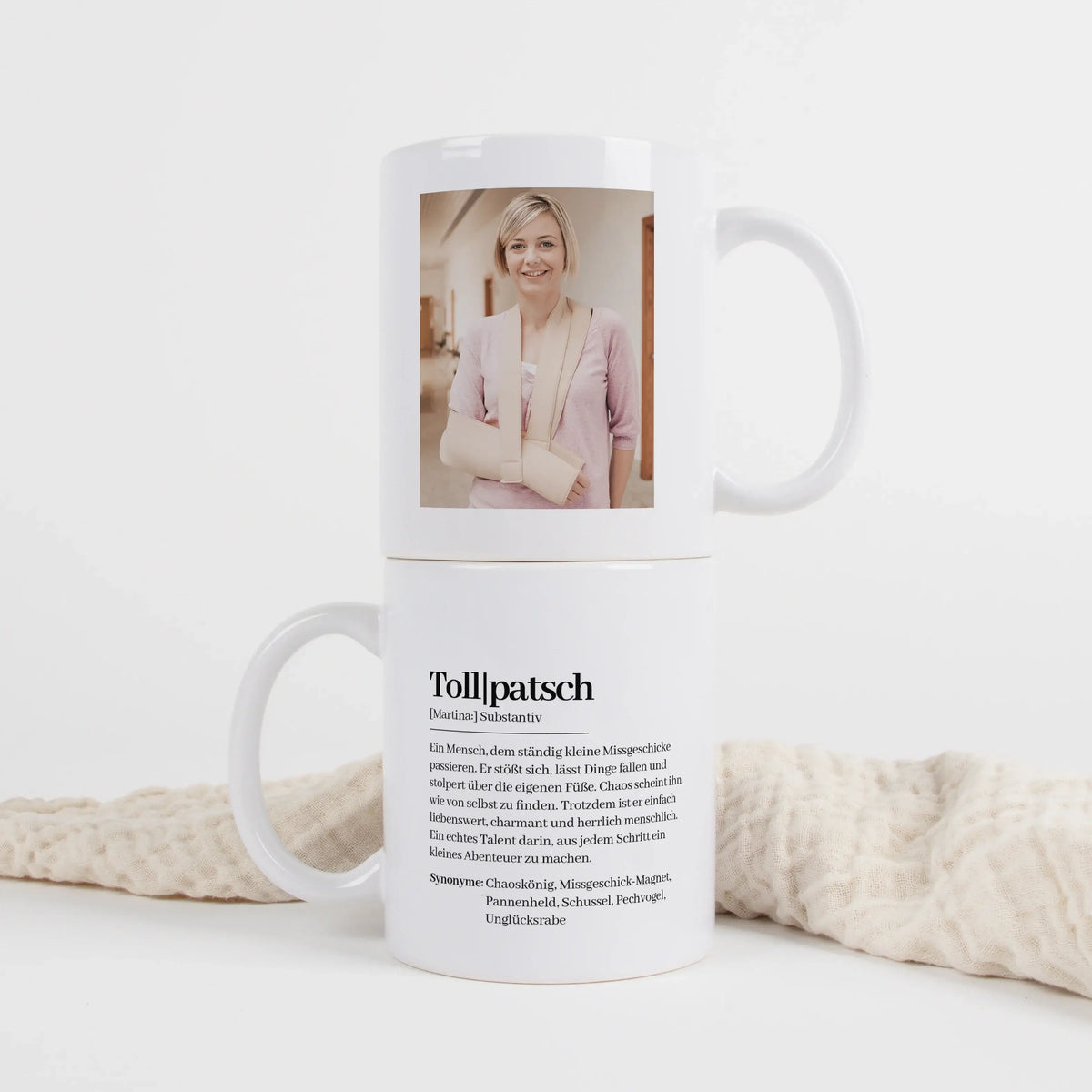 Tasse Definition Tollpatsch - Keramik Tasse - Personalisiertes Geschenk