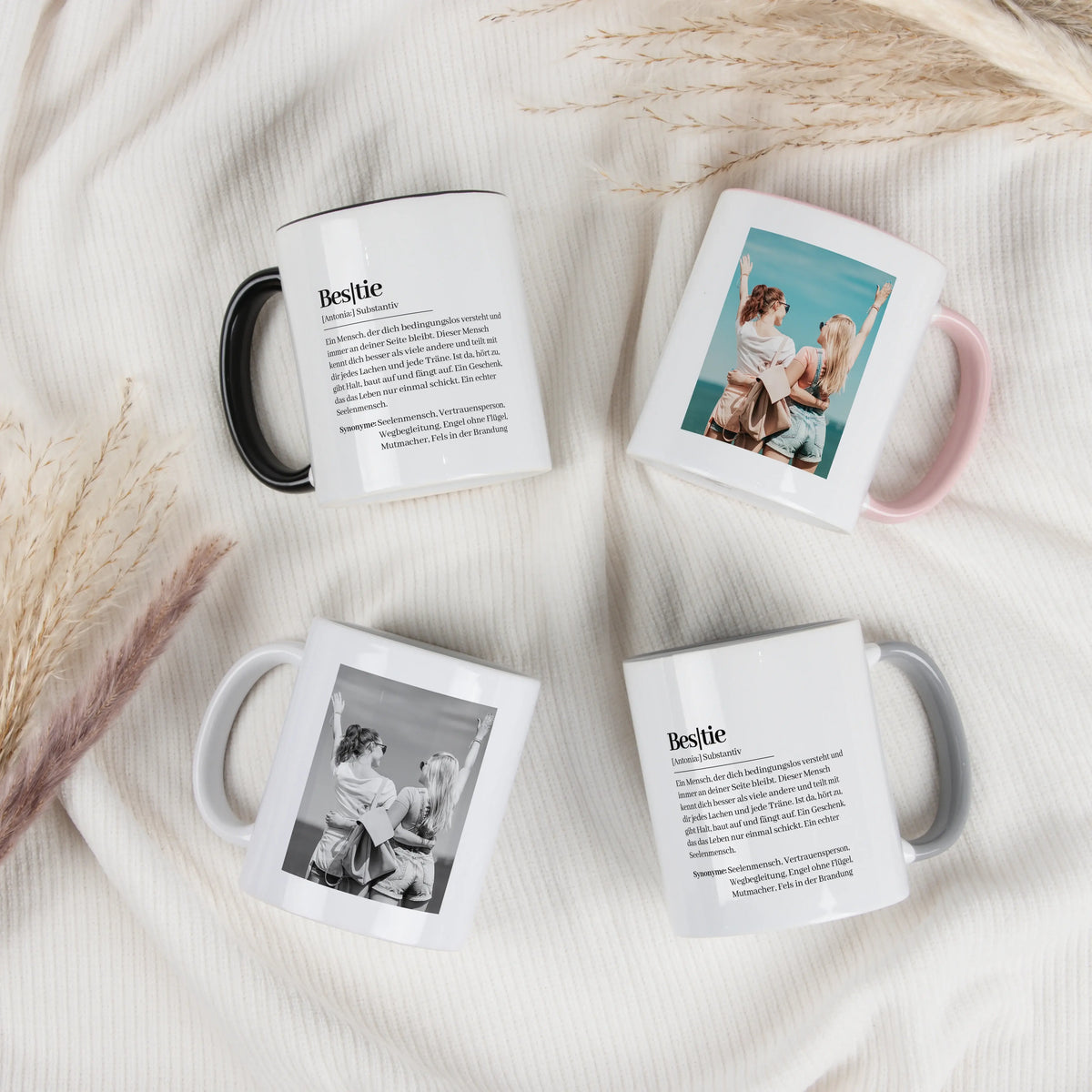 Keramik Tasse - Tasse Definition Bestie - Personalisiertes Geschenk beste Freundin Freund