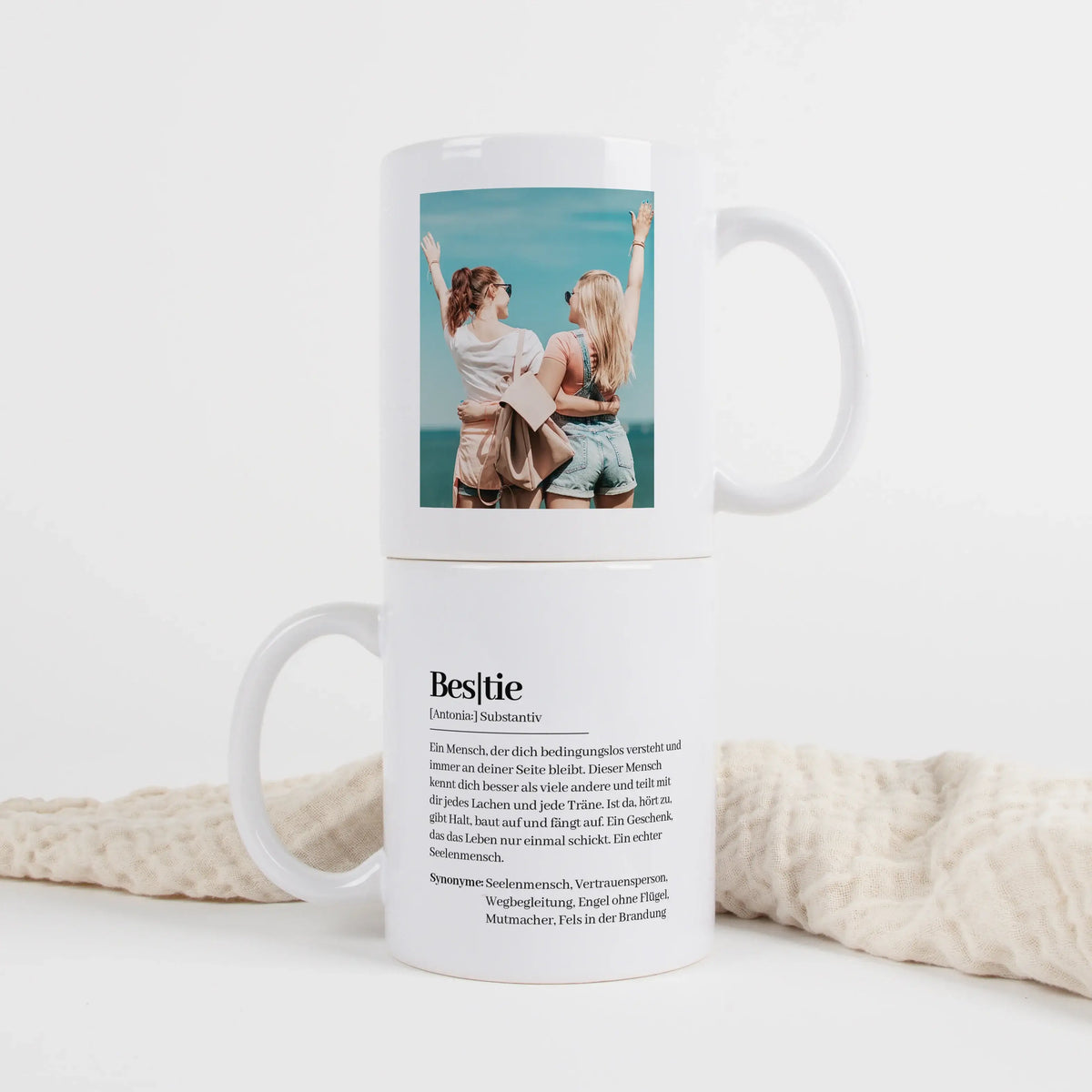 Keramik Tasse - Tasse Definition Bestie - Personalisiertes Geschenk beste Freundin Freund