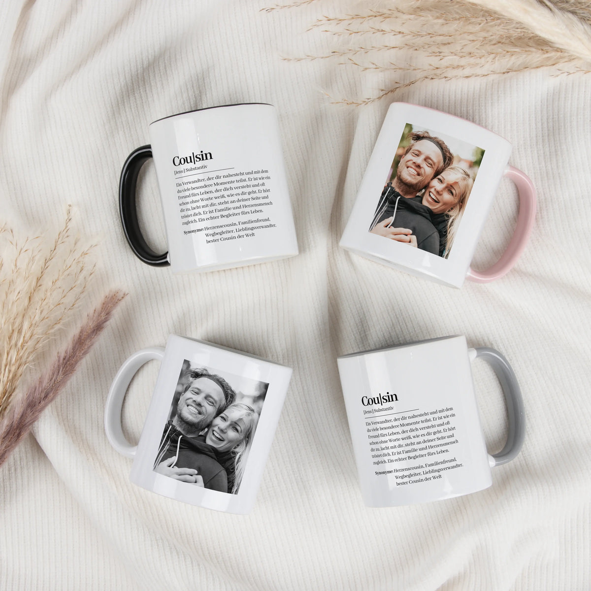 Keramik Tasse - Tasse Definition Cousin - Personalisiertes Geschenk Cousin