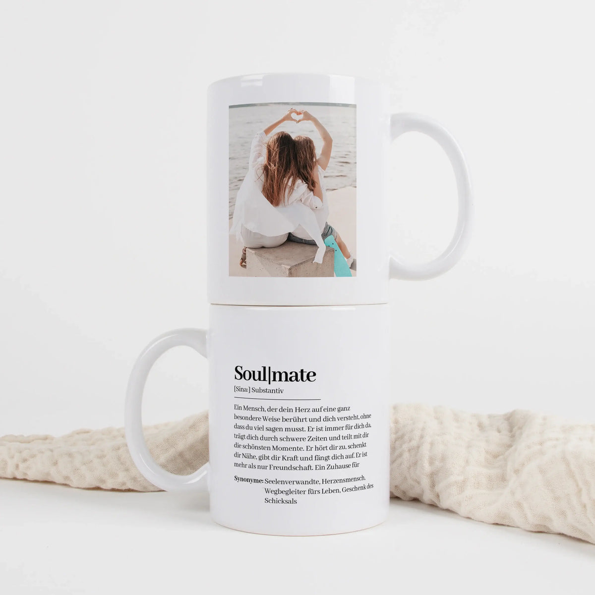 Keramik Tasse - Tasse Definition Soulmate - Personalisiertes Geschenk Seelenverwandte