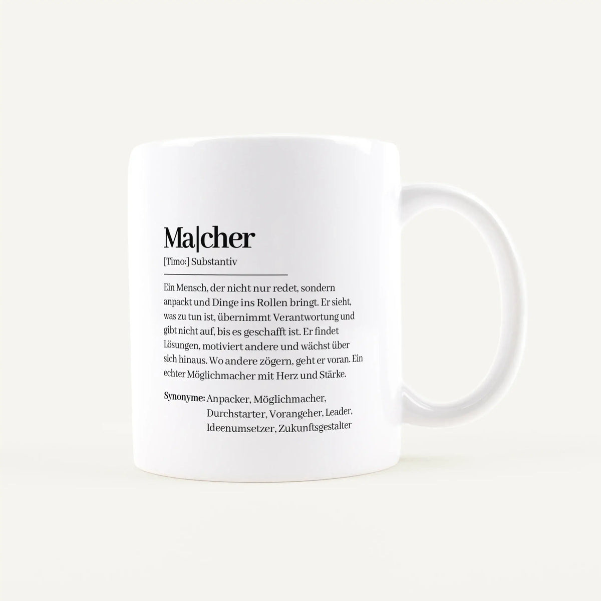 Keramik Tasse - Tasse Definition Macher - Personalisierte Geschenke
