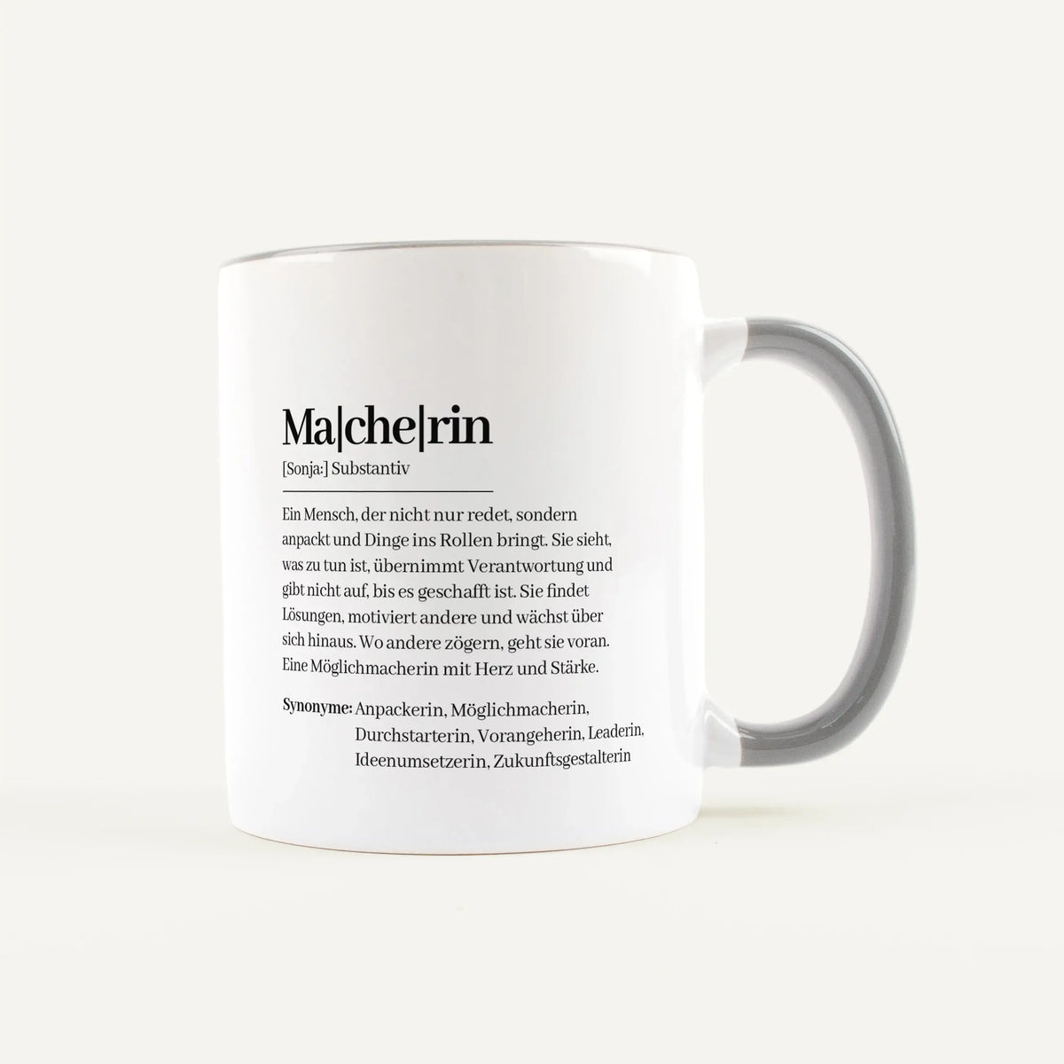 Keramik Tasse - Tasse Definition Macherin - Personalisiertes Geschenk