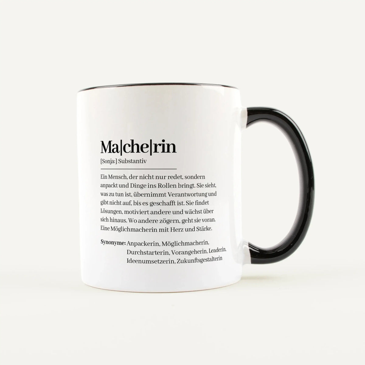 Keramik Tasse - Tasse Definition Macherin - Personalisiertes Geschenk