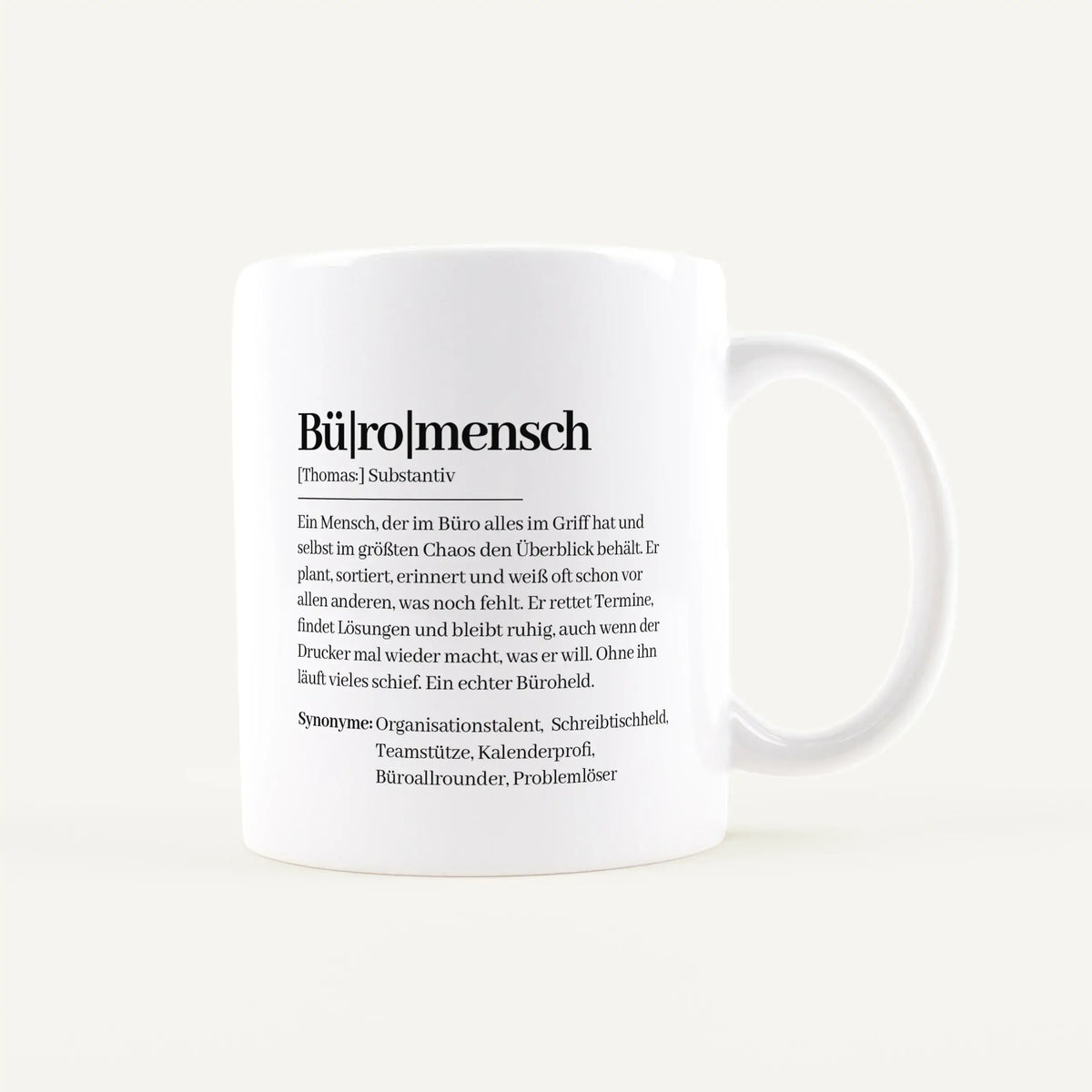 Keramik Tasse - Tasse Definition Büromensch - Personalisiertes Geschenk