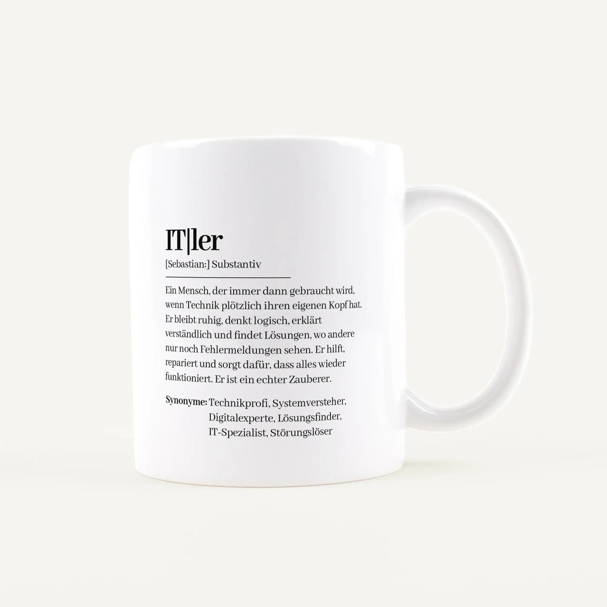 Keramik Tasse - Tasse Definition ITler - Personalisiertes Geschenk