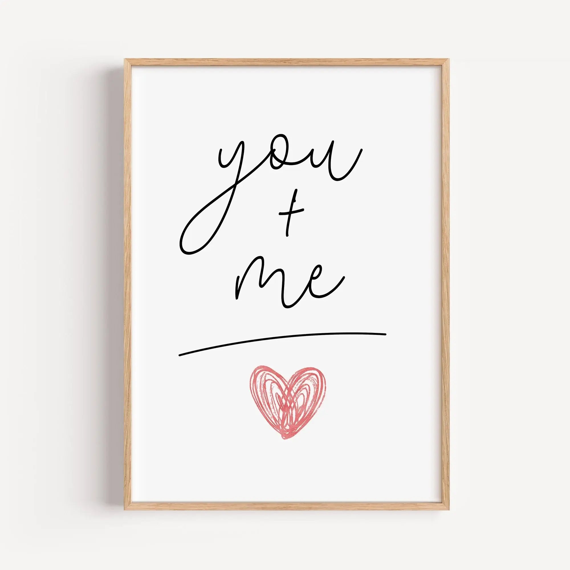 Poster 'You and me'-Poster-famprints-Das Poster You and me ist eine moderne Art, eure Verbindung sichtbar zu machen. Das minimalistische Design mit handschriftlichem Look passt sich ruhig und stilvoll jedem Raum an und wird schnell zu einem festen Teil eu