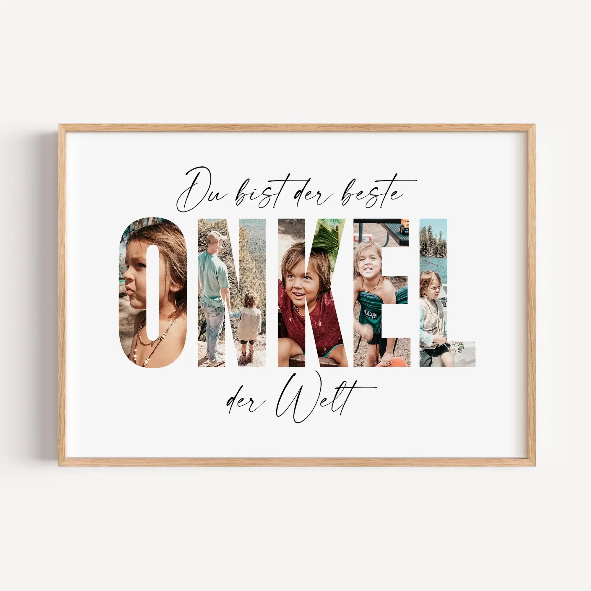 Bester Onkel Poster-Personalisiertes Poster-famprints-Das Bester Onkel Poster von famprints ist eine persönliche Geschenkidee für Menschen, die ihrem Onkel zeigen möchten, wie wichtig er ihnen ist. Der Name wird aus einzelnen Buchstaben gestaltet, die jew