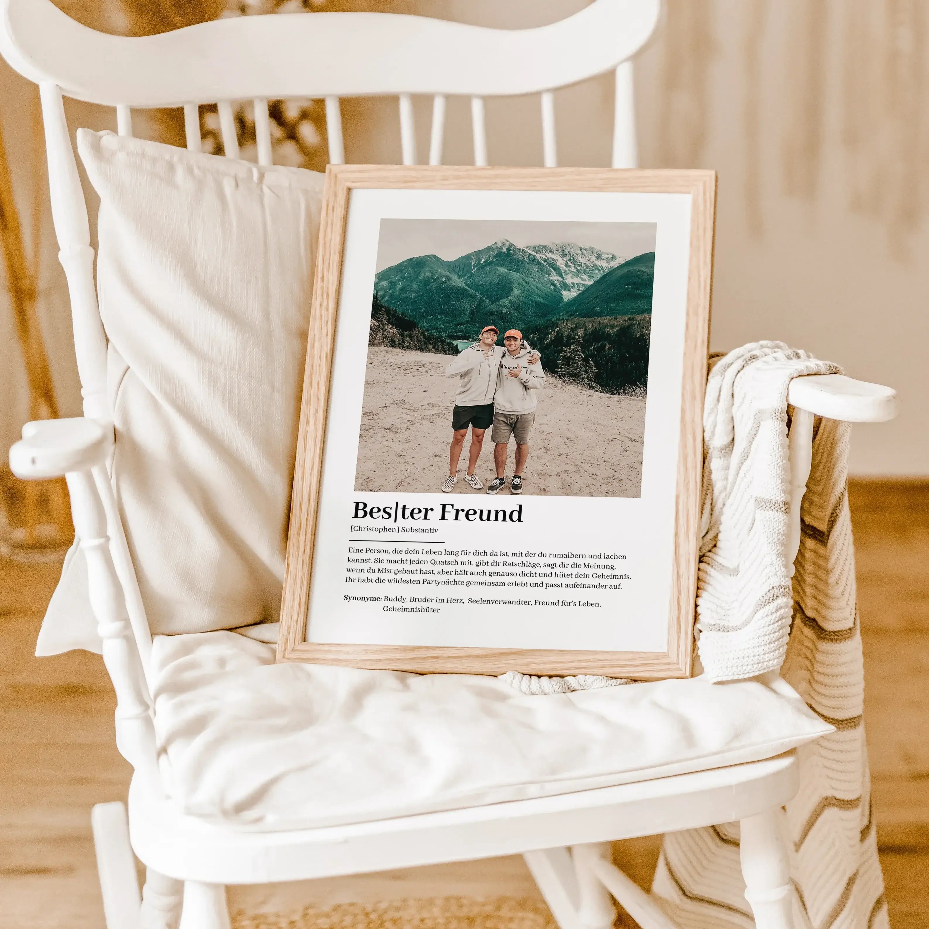 Bester Freund Definition Foto Poster-famprints-Personalisiertes Poster-Das beste Freund Definition Foto Poster ist der perfekte Weg, um deinen besten Freund zu feiern. Personalisierbar mit seinem Namen und einem persönlichen Foto, wird dieses Poster siche