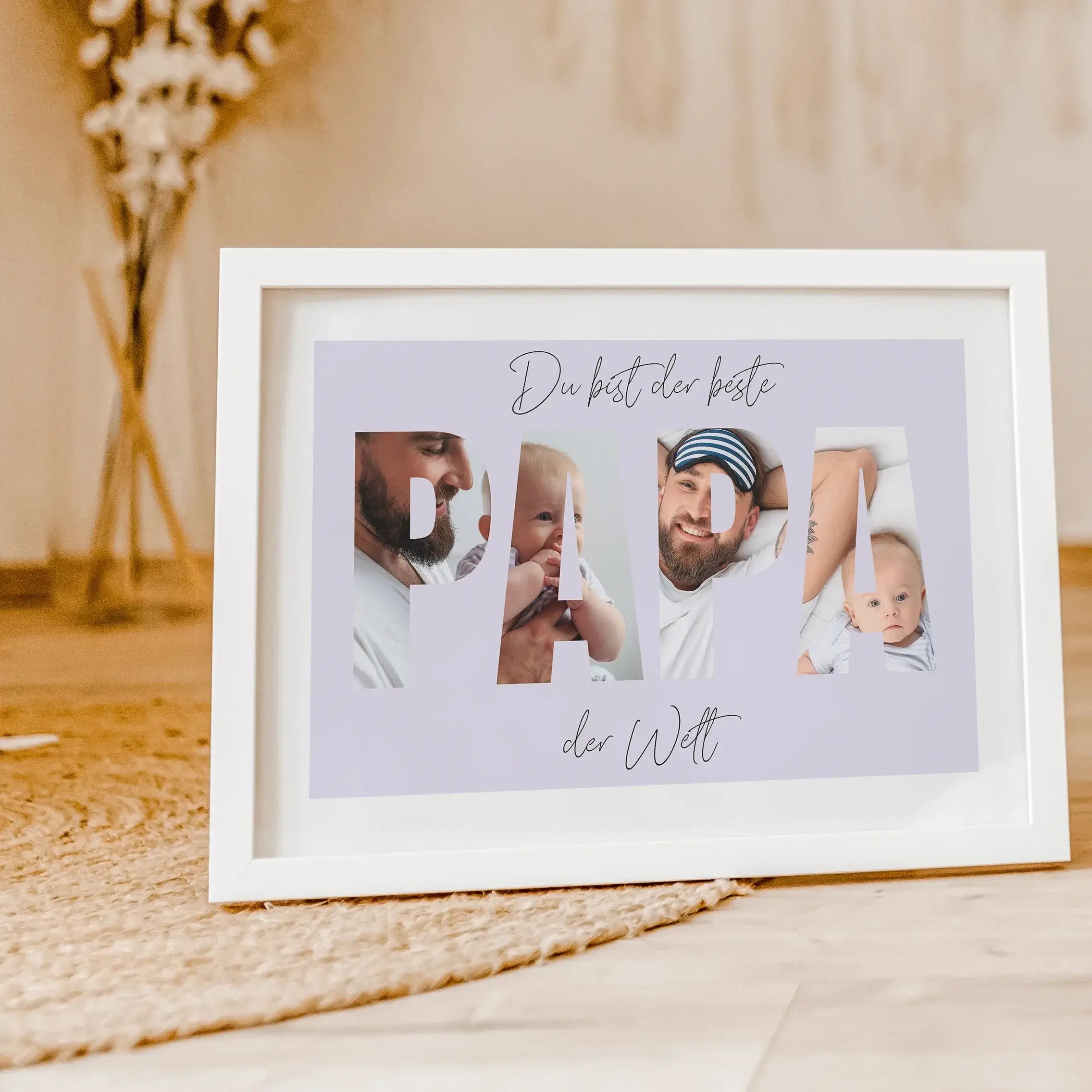 Bester Papa Poster-famprints-Personalisiertes Poster-Unser “Bester Papa Poster” ist das ideale Geschenk für den wichtigsten Mann in deinem Leben. Mit der Möglichkeit, persönliche Fotos hinter die Buchstaben "Papa" zu platzieren, wird dieses Poster zu eine