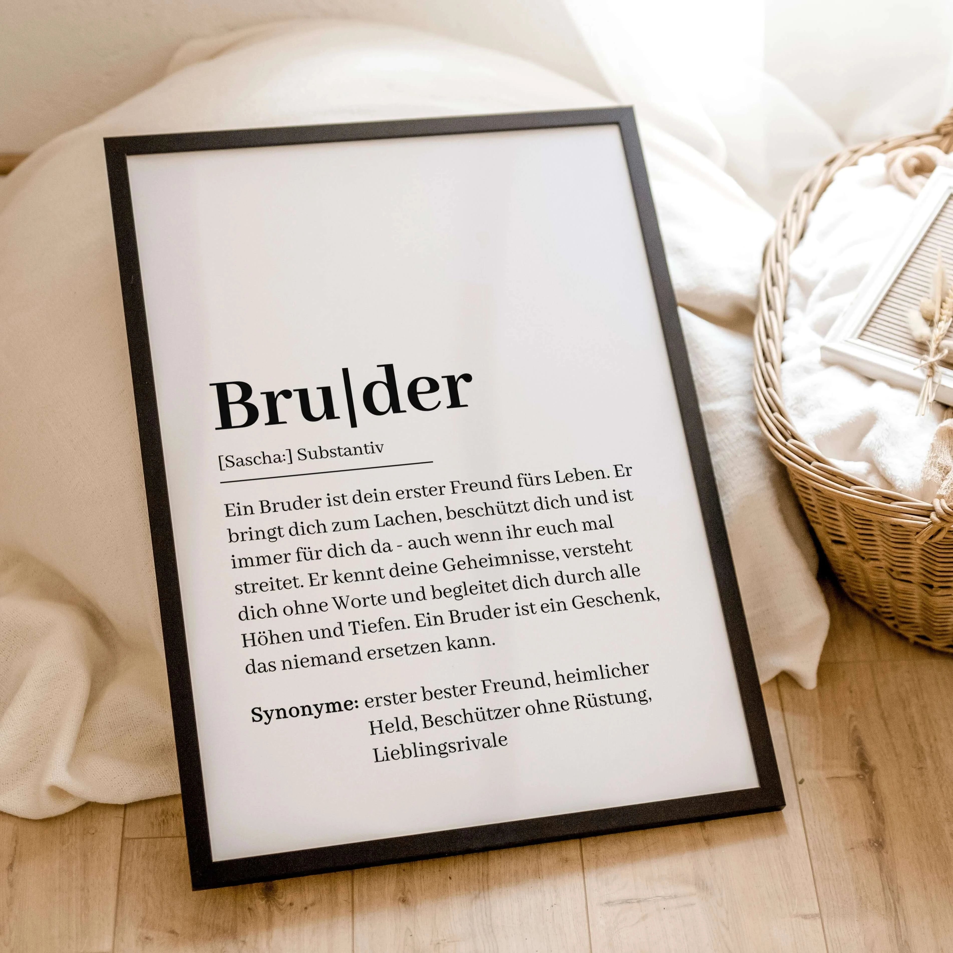 Bruder Definition Poster-Personalisiertes Poster-famprints-Suchst du nach einem besonderen Geschenk für deinen Bruder? Unser Bruder Definition Poster ist die perfekte Wahl, um ihm auf liebevolle Weise zu zeigen, wie einzigartig er für dich ist. Dieses Pos