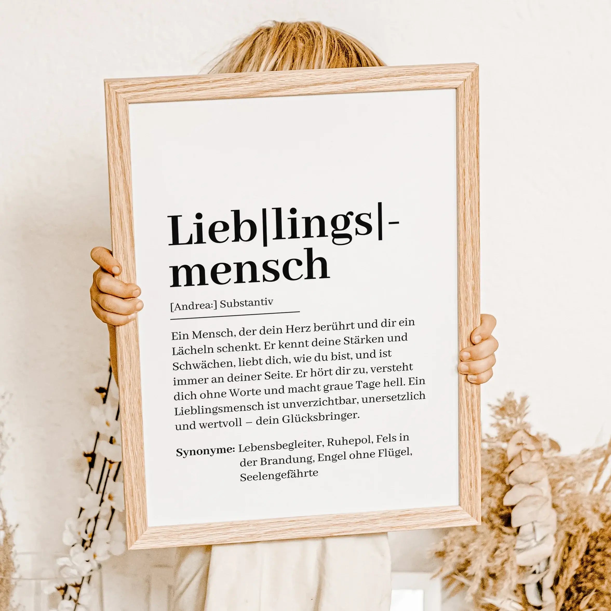 Lieblingsmensch Definition Poster-famprints-Personalisiertes Poster-Suchst du nach einem einzigartigen Geschenk, das von Herzen kommt? Unser Lieblingsmensch Definition Poster ist genau das Richtige! Dieses liebevoll gestaltete Poster zeigt auf besondere W